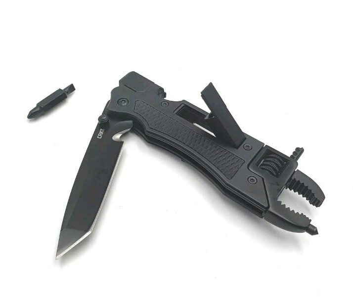 CRKT SEPTIMO MULTI-TOOL.Extremely Sharp: Veff Serration. Window Brkr. Adj wrench