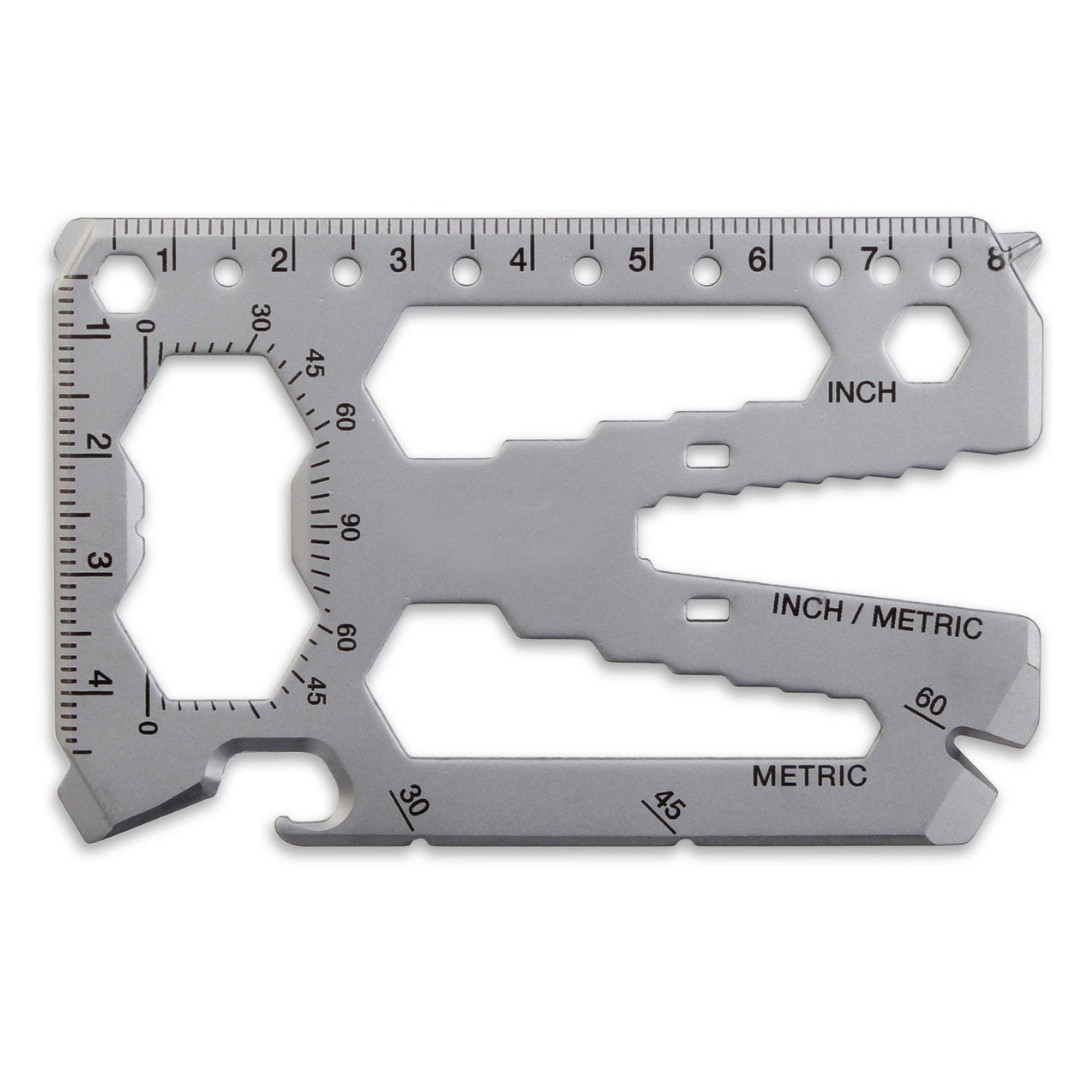 Stainless Steel Credit Card Tool 40 in 1 Multi Pocket Survival Camping Tools USA