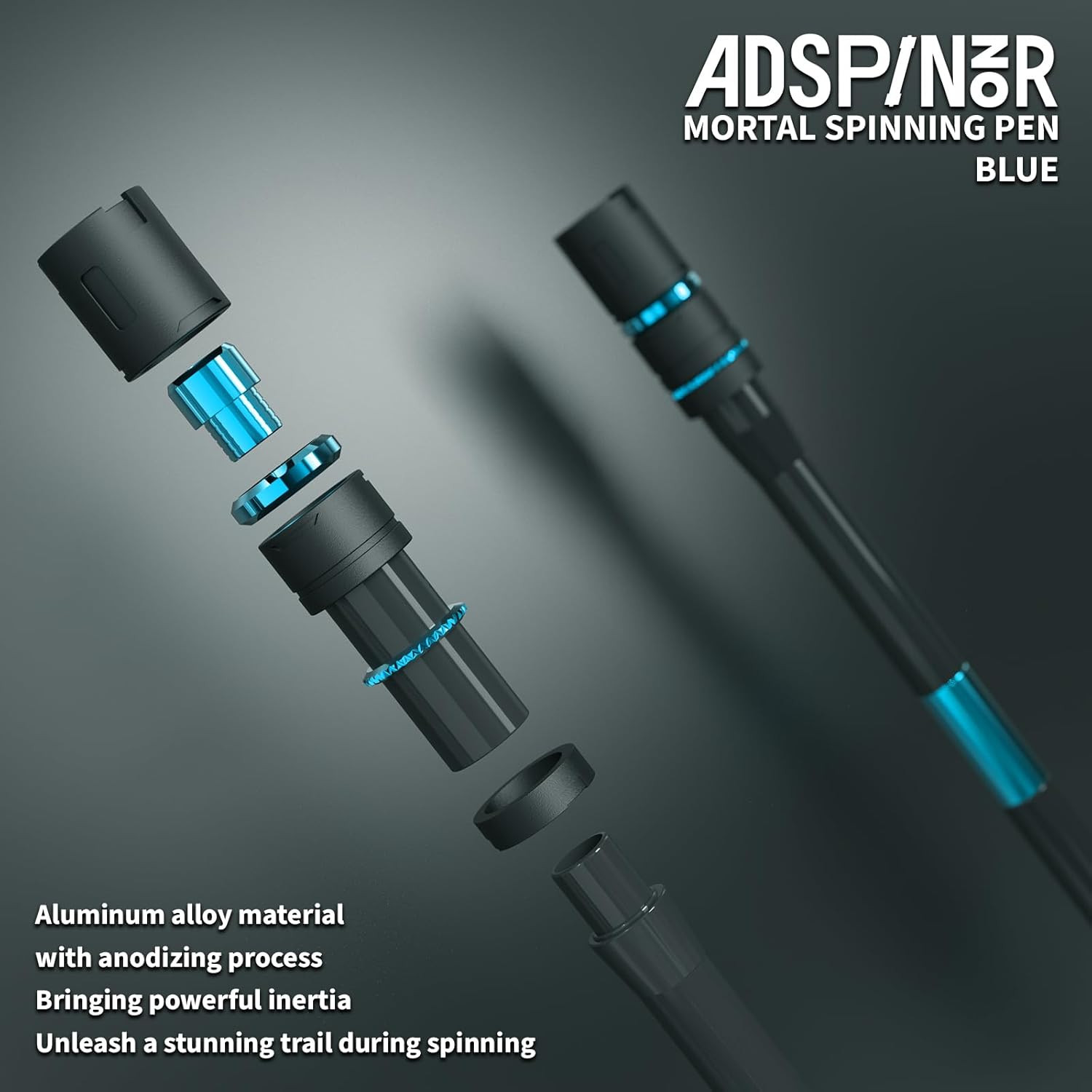 Weighted Spinning Pen for Advanced Tricks – Precision & Practice (Blue)