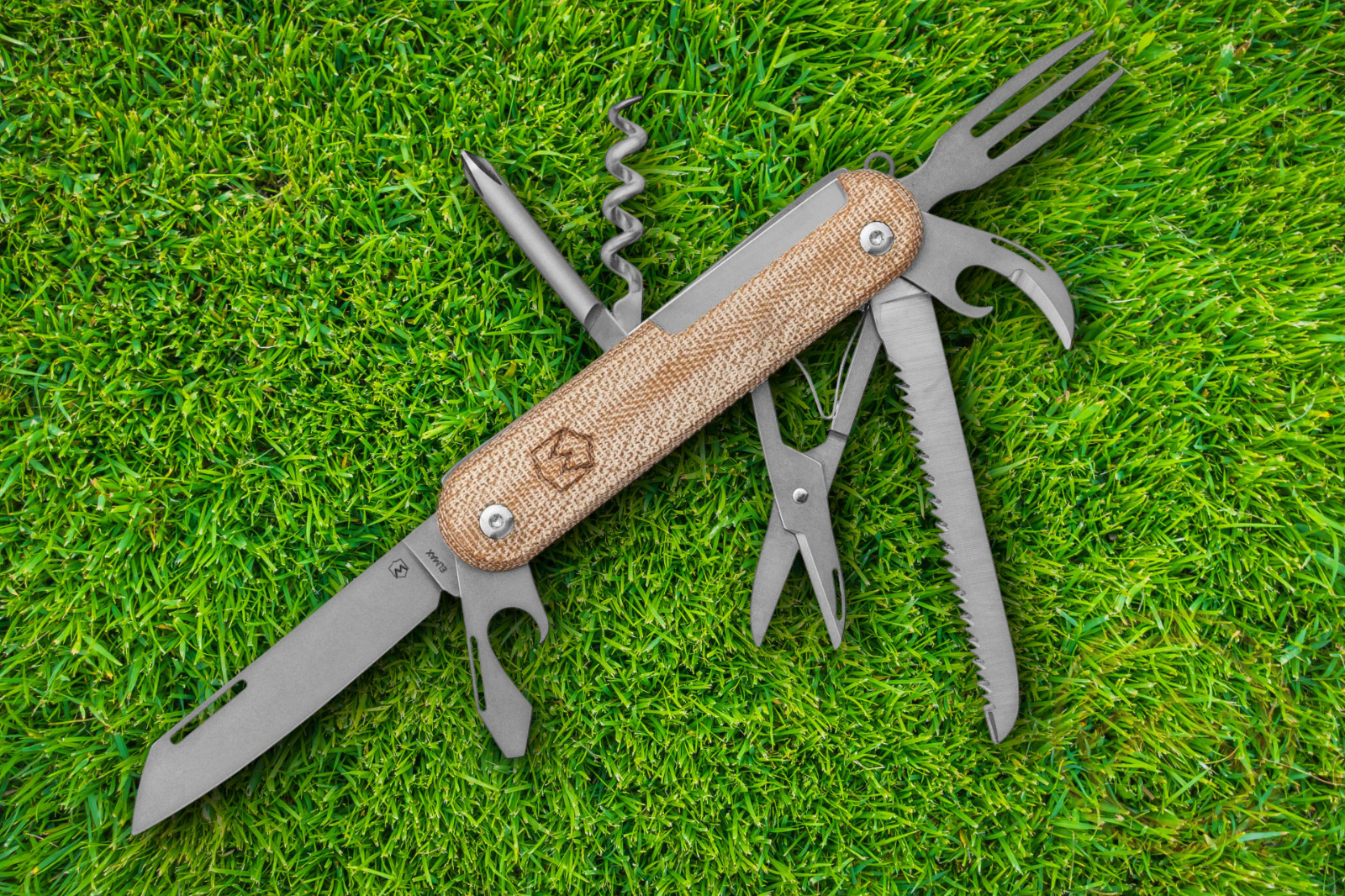 Mercury Duka Multi Tool Large Blade Standard Stonewash Essentials Canvas Micarta