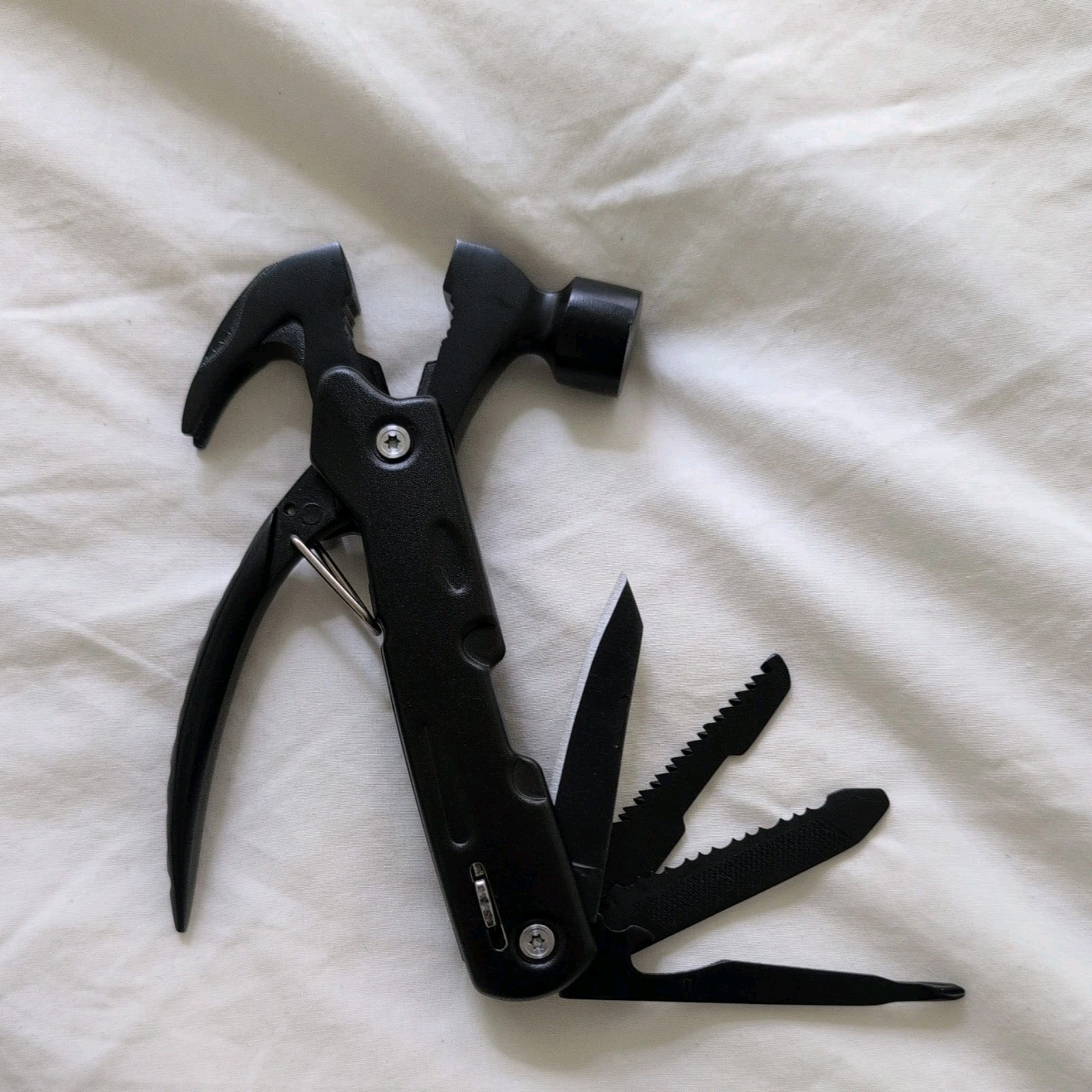 12-in-1 Stainless Steel Multifunctional Claw Hammer Emergency Survival Tool