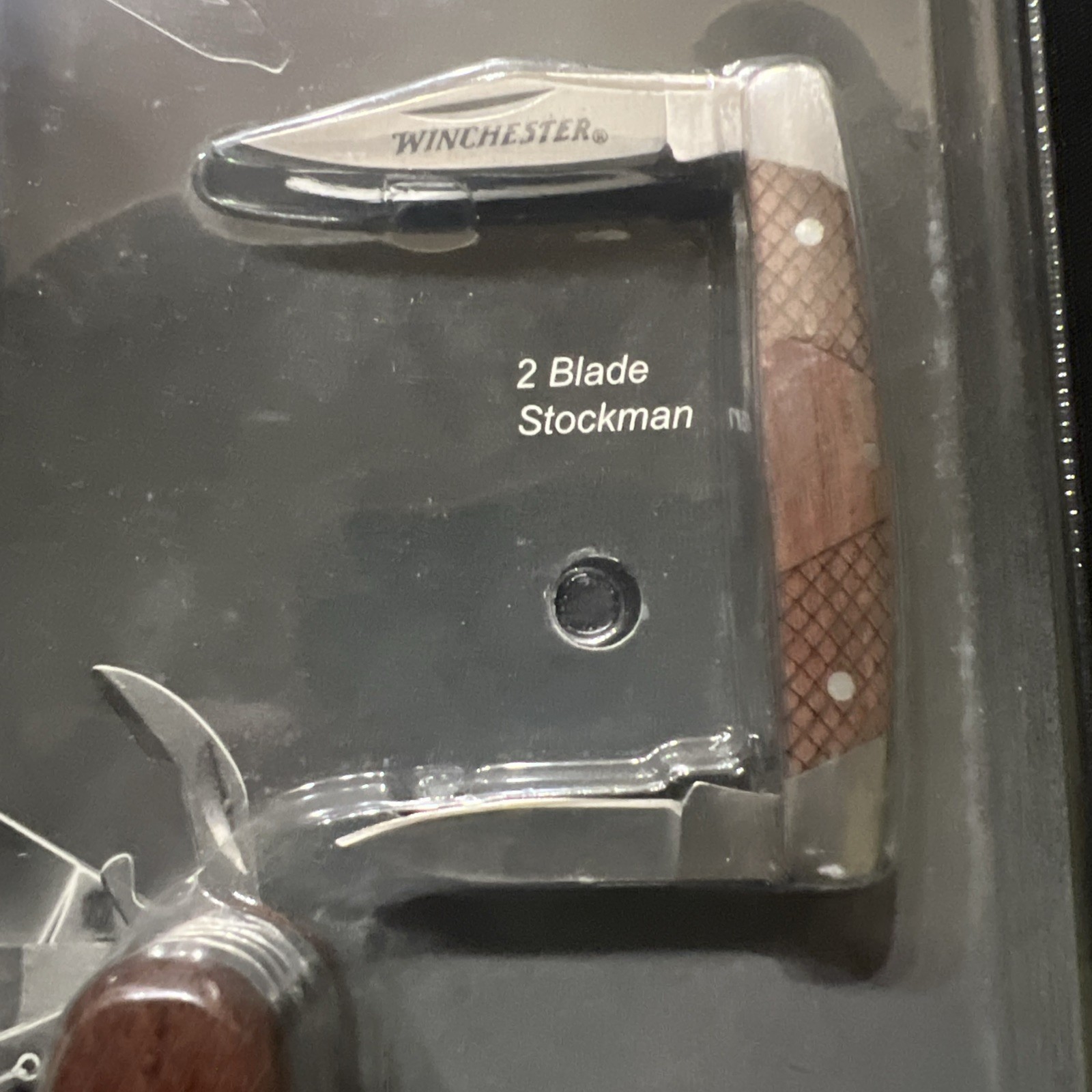 😍Genuine Winchester 4 Piece Wood Pocket Knife / Scissors / Multi Tool Set NIP😍
