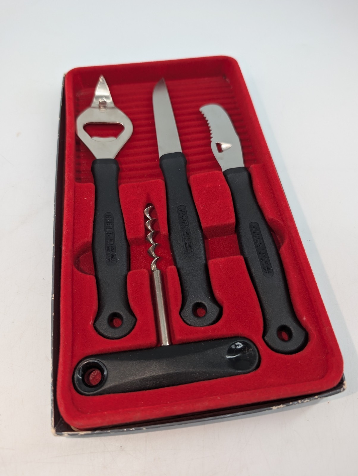 GERBER 3054 Gadget Gift 4pc Bar Set Unused Germany