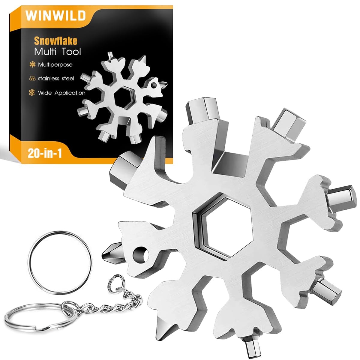 20 In 1 Snowflake Multi Tool, Cool stocking stuffers for men Christmas Gift,U…