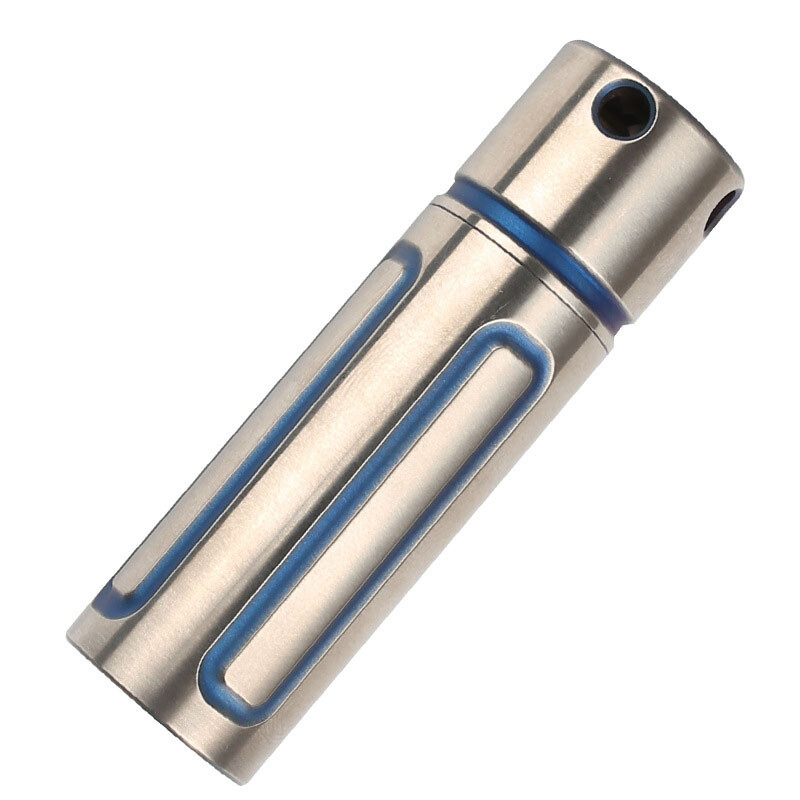 EDC Waterproof Titanium Ti Key chain Storage Pill Case Medicine Bottle Container