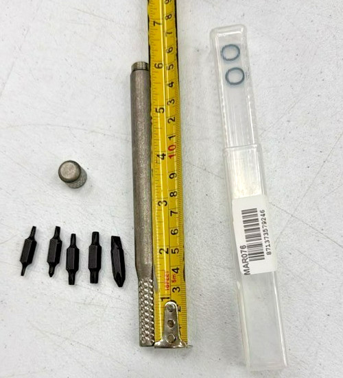Maratac Titanium Pen Driver 4 Standard Bits Holds Extras Gnurling Pocket Clip