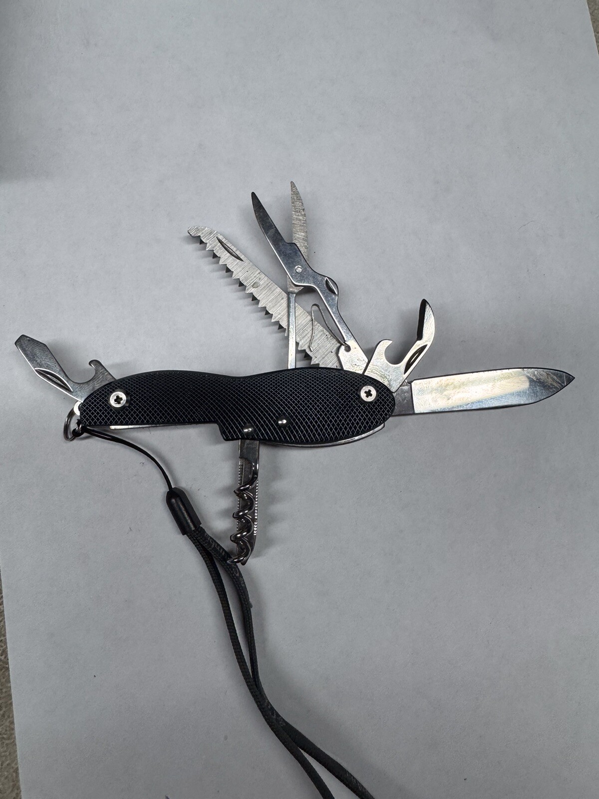 Columbia Deluxe Multi Tool Stainless Steel 10 Functions With Lanyard