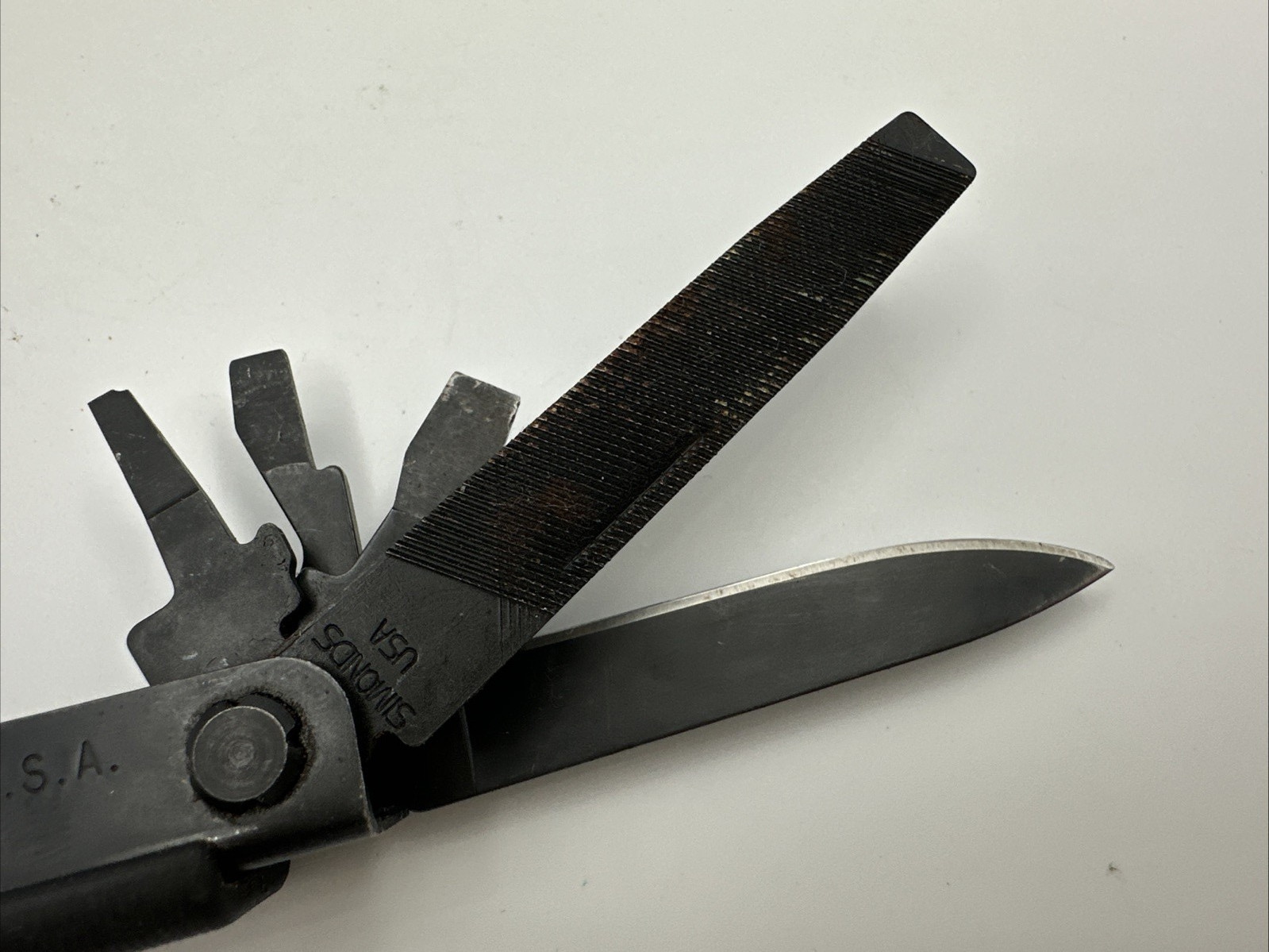 Vintage Gerber Black 10-in-1 Multi Tool Stainless Black with Simonds File