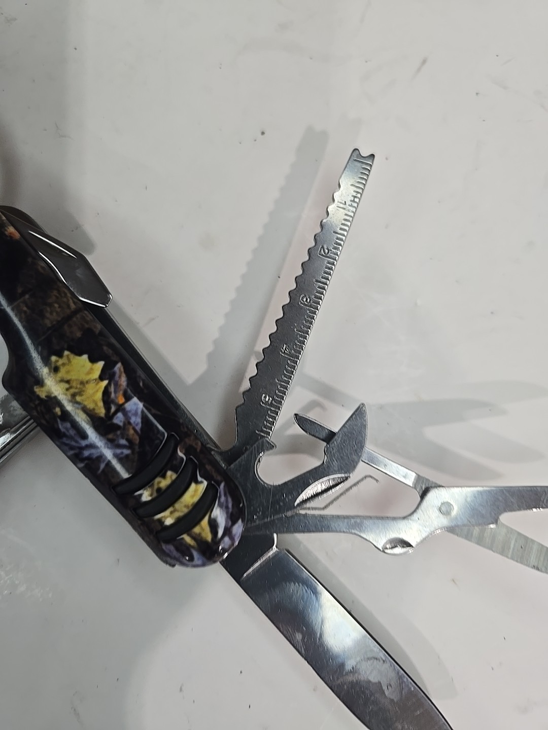 Multi-Purpose, Chrome, Multi-Tool Pocket Knife Saw Corkscrew File & More 11 in 1