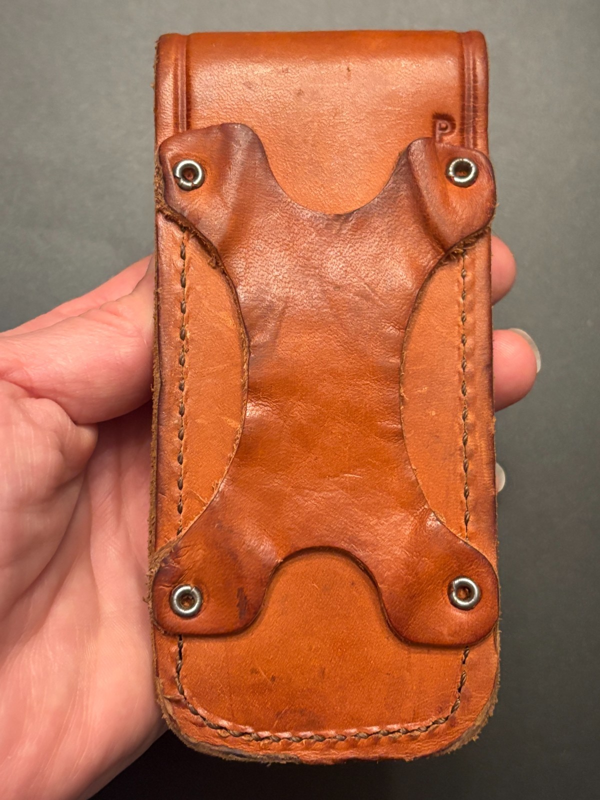 SCHRADE TOUGH Multi Tool with Original Brown Leather Case Made USA