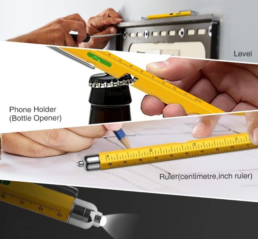 10 in 1 Multitool Pens Memorial Gifts Cool Gift for Dad, Grads, Teachers