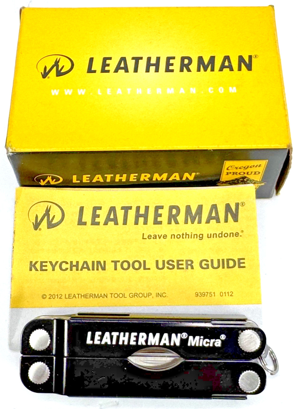 Leatherman MICRA BLACK Aluminum Multitool Keychain Key Ring Size New In Box