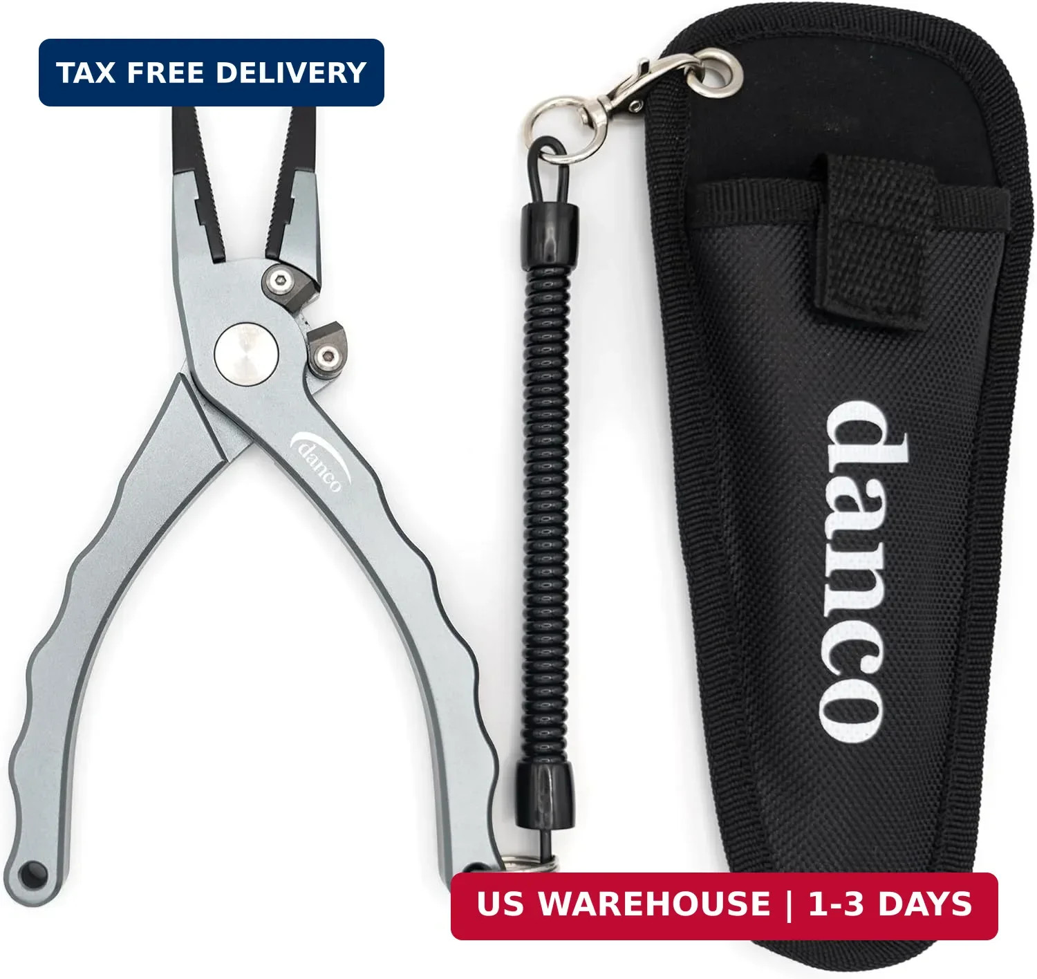 Gambler danco Aluminum Fishing Pliers and Fillet Knife Set, 7.5 Inch Pliers with