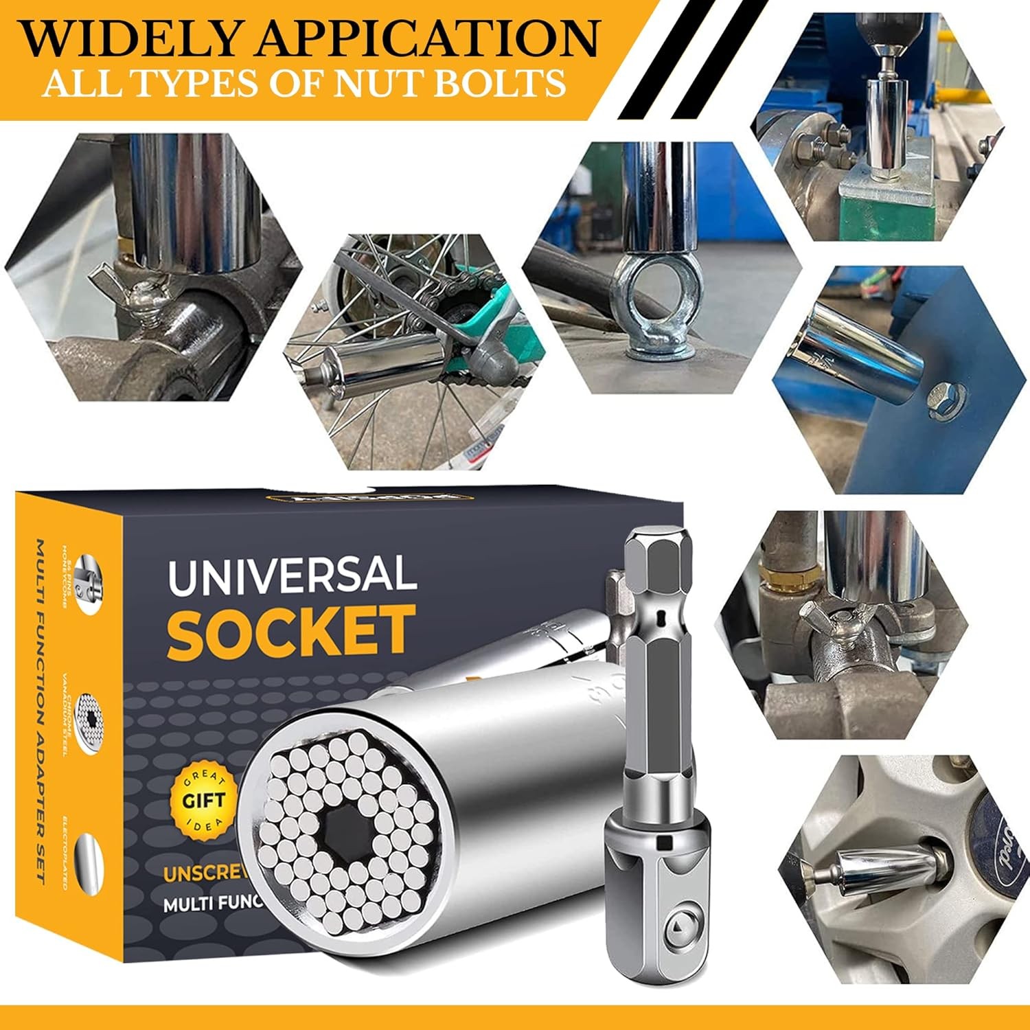 Stuffers for Adults Men, Gifts for Universal Socket Tools White Elephant Gifts D