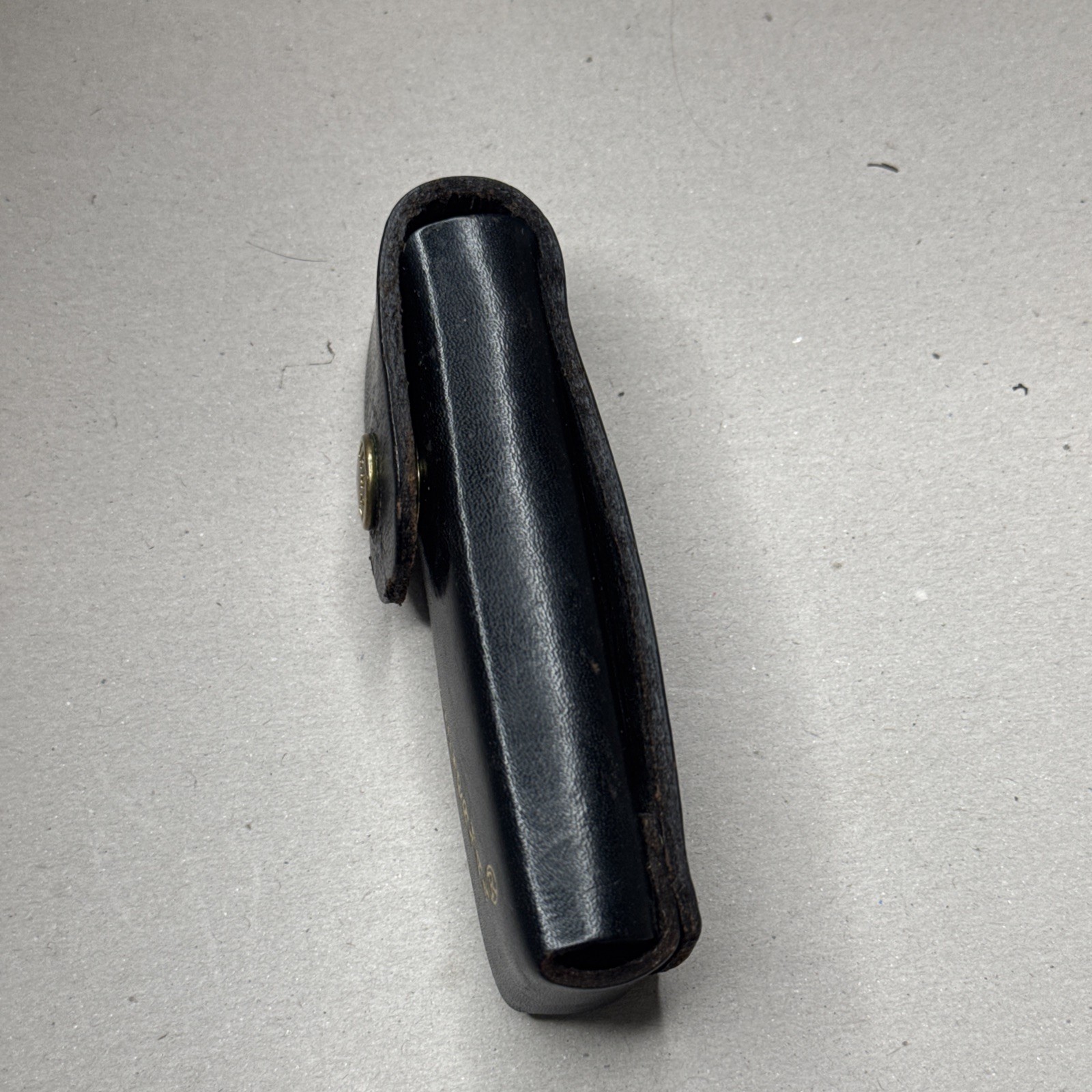 Leatherman Original Black Leather Belt Sheath ONLY – 4” Tool Case- Vintage NOS