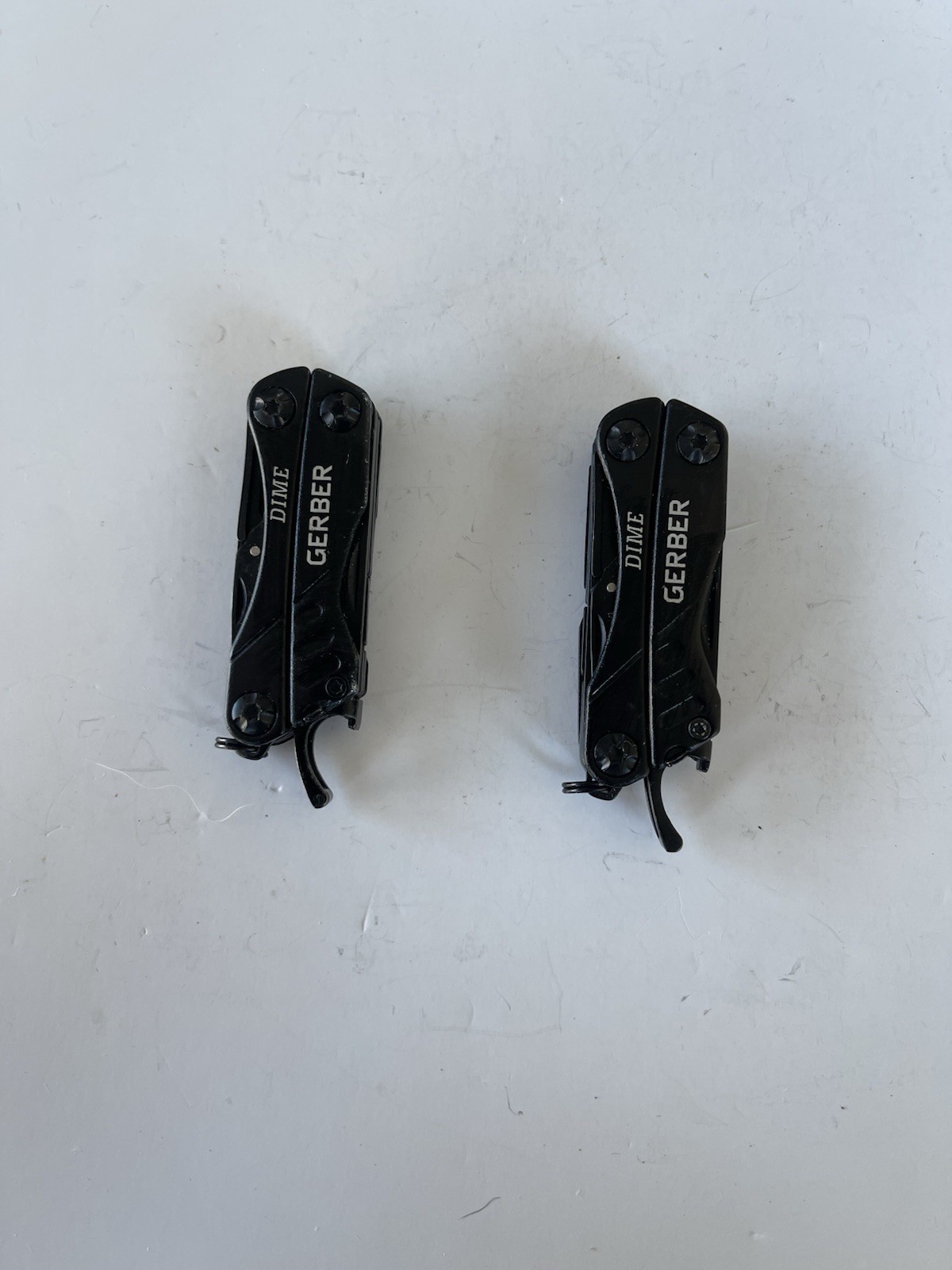Lot 2 Black Gerber Dime Mini Multitools, Plain Edge, Scissors, Fast Shipping!!!