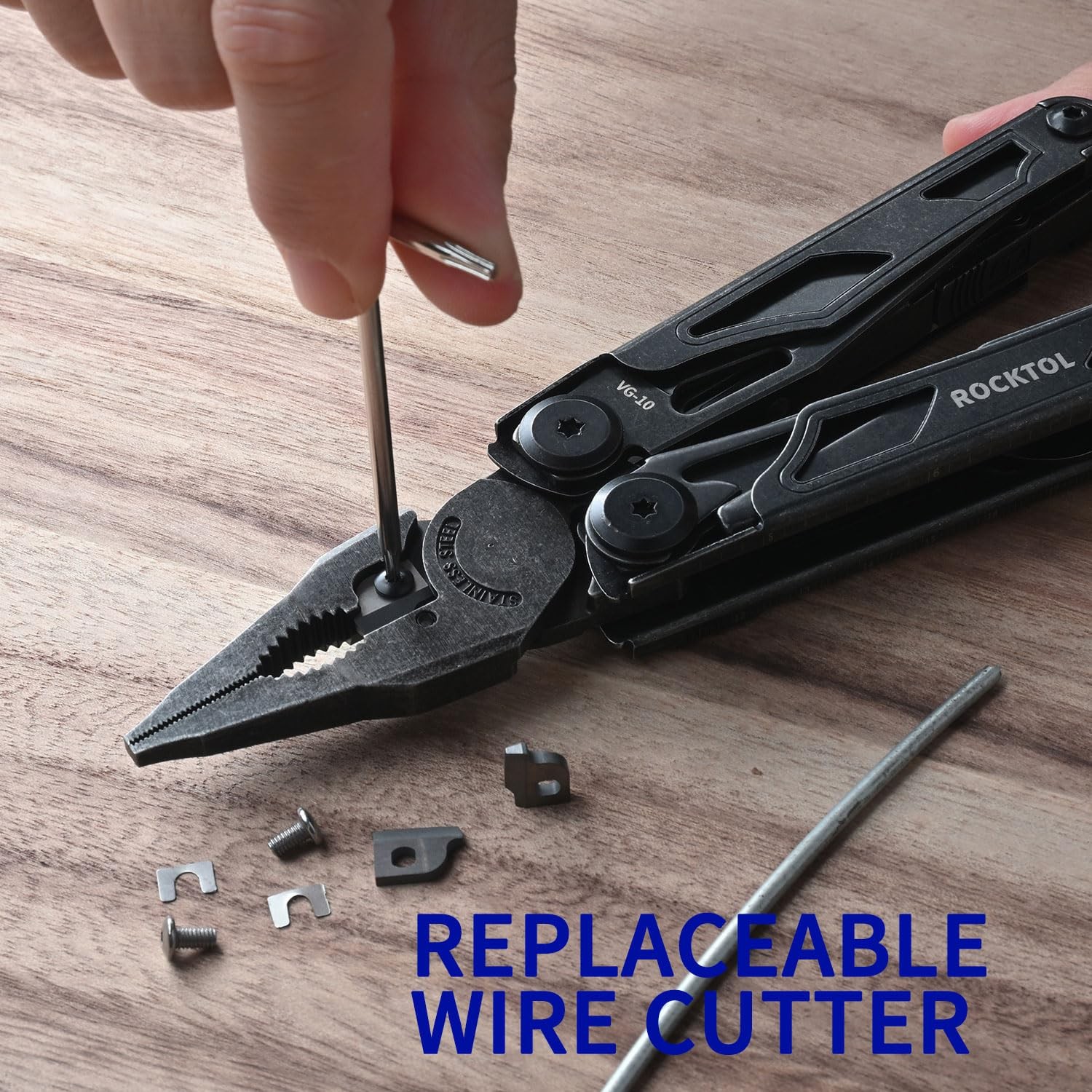 Multitool, VG-10 Blade, 29-in-1 Multitool Pliers with Replaceable Wire Cutter…