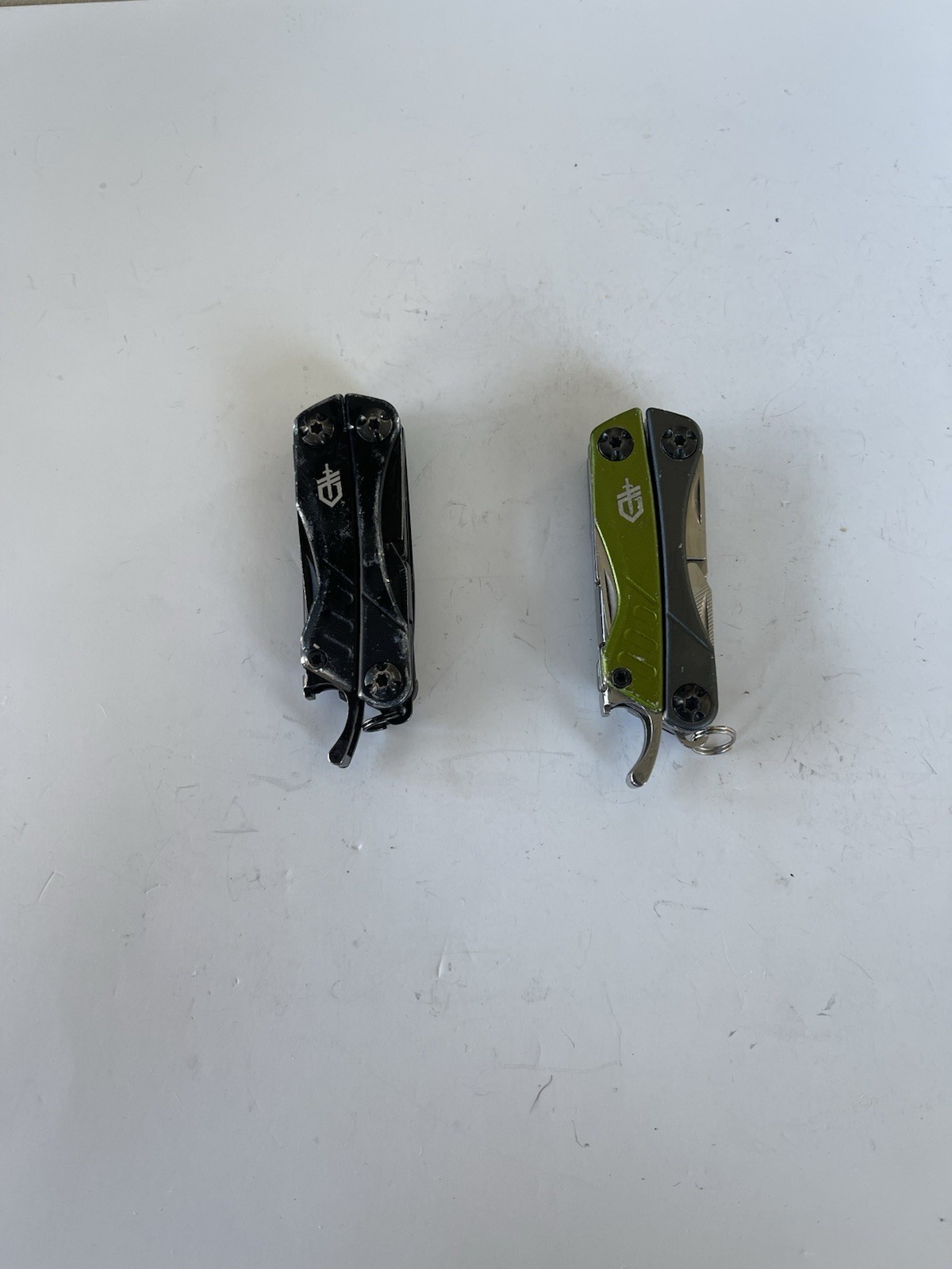 Lot 2 Gerber Dime Mini Multitools, Green / Black, Plain Edge, Scissors Fast Ship