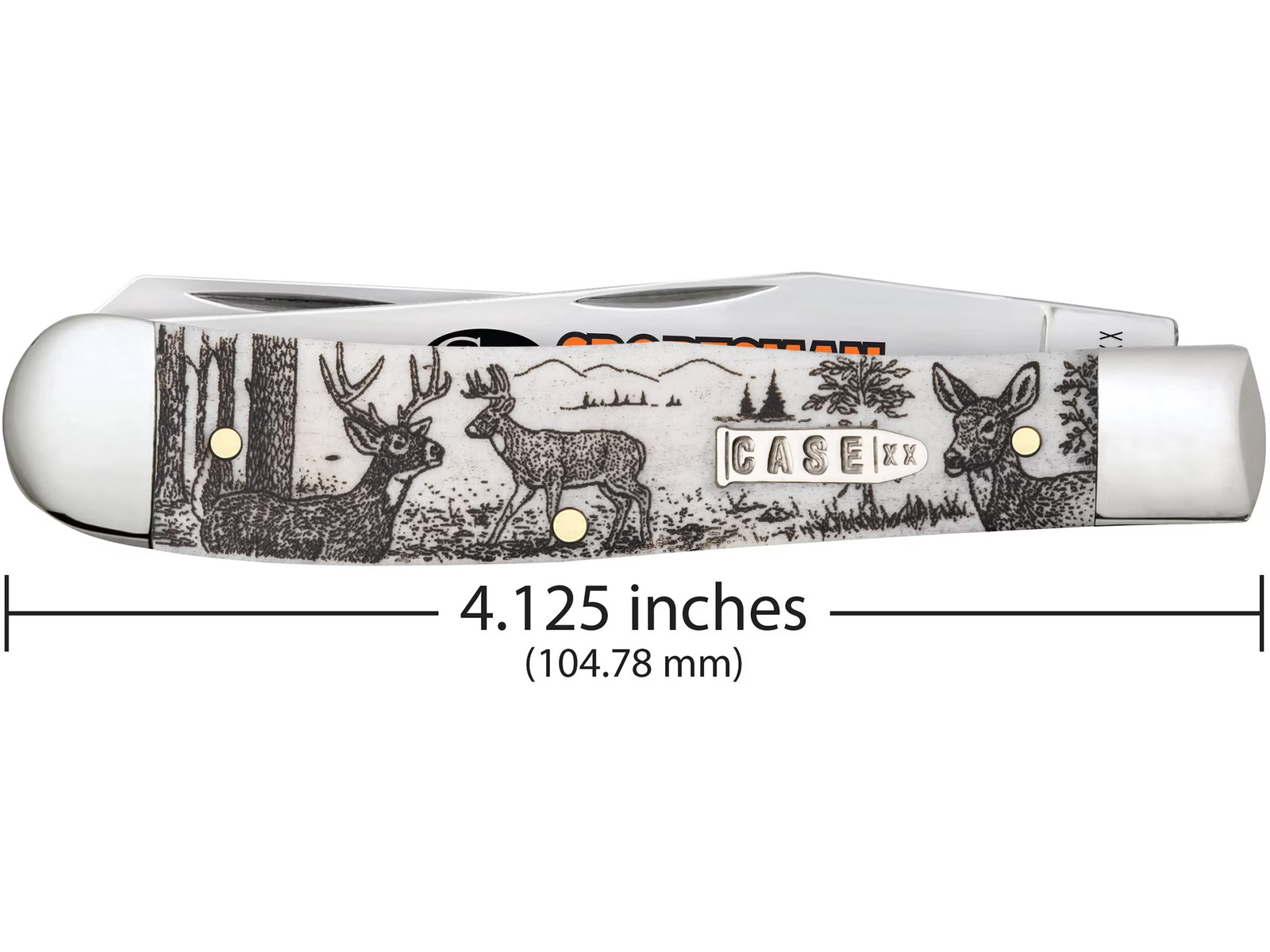 Case Trapper Sportsman Deer Series Pocket Knife 3.27″ Clip/Spey Tru-Sharp