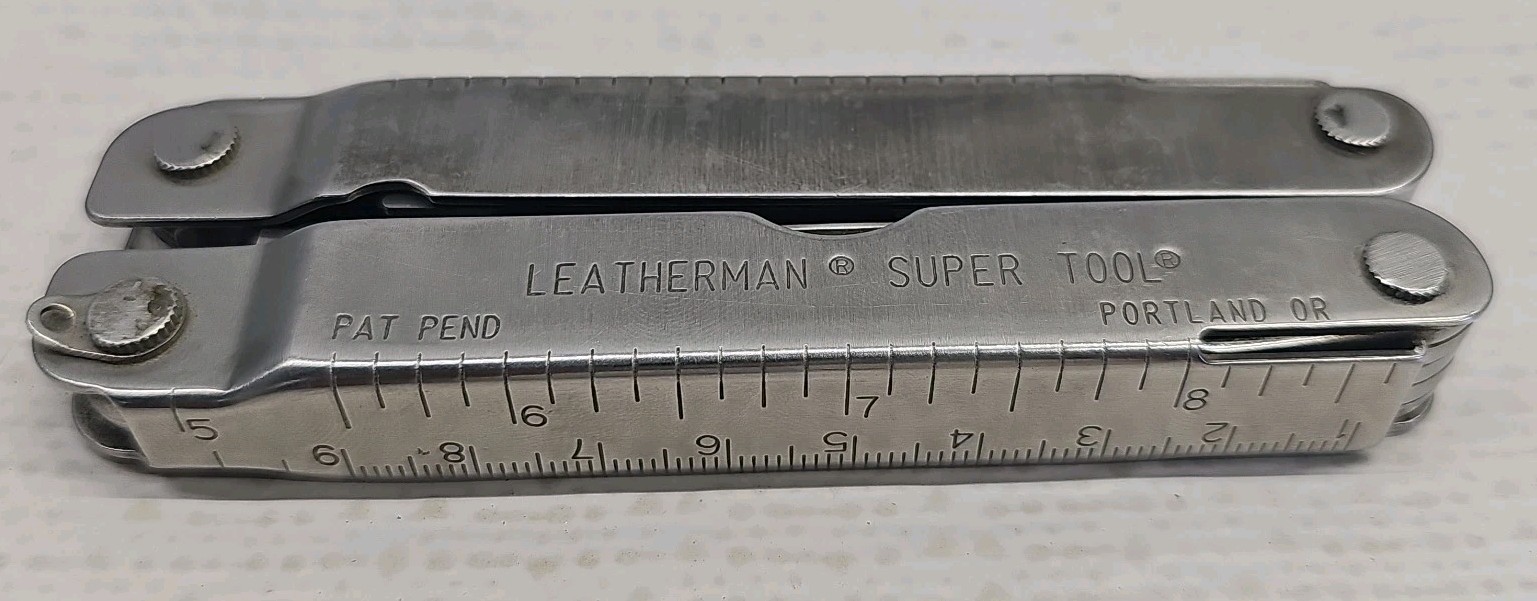 Vintage Leatherman SuperTool Pat Pend USA Stainless Steel Multi-Tool 10 In 1