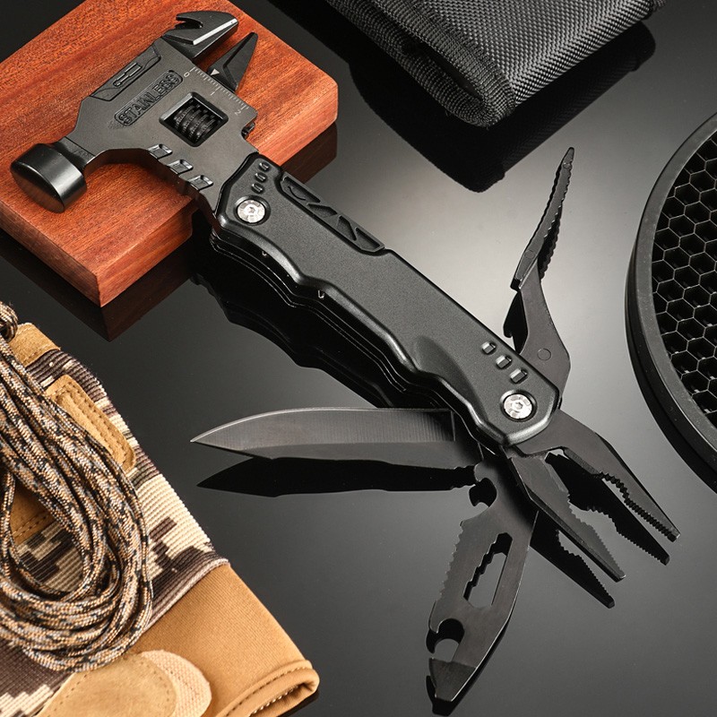 Multitool Pliers Stainless Steel Claw Hammer Camping Hunting Survival Gear Kit