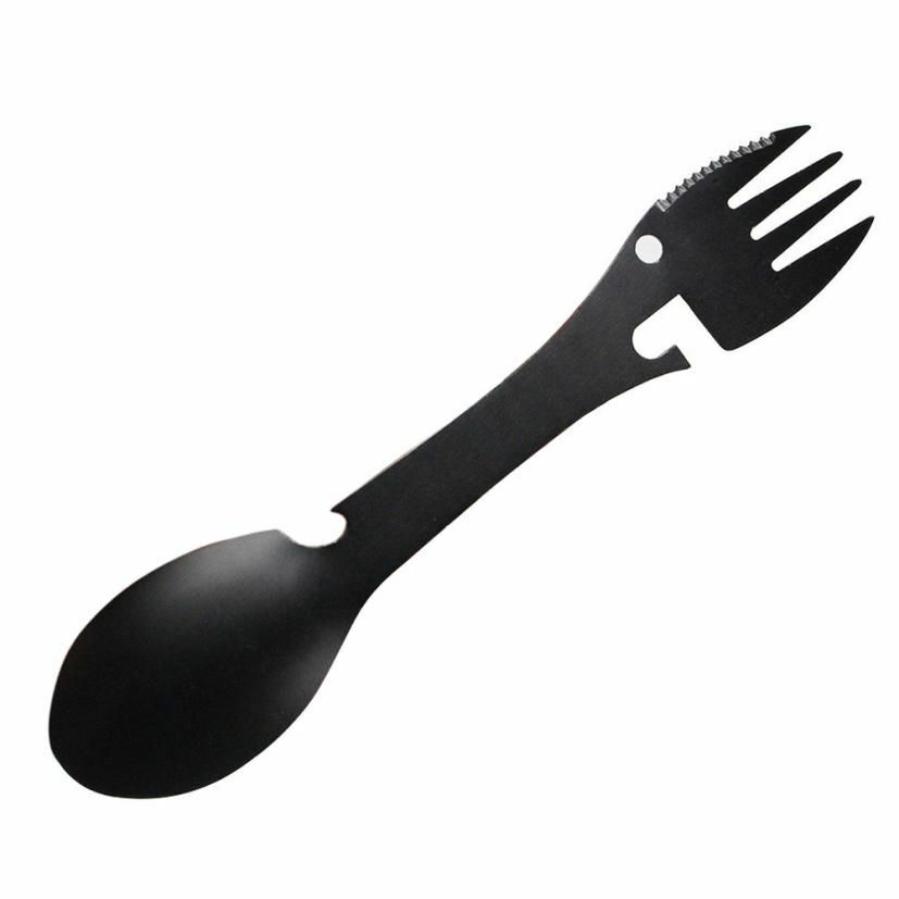 Camping Multi-functional Cookware Spoon Fork Bottle Opener Portable Tool Outdoor
