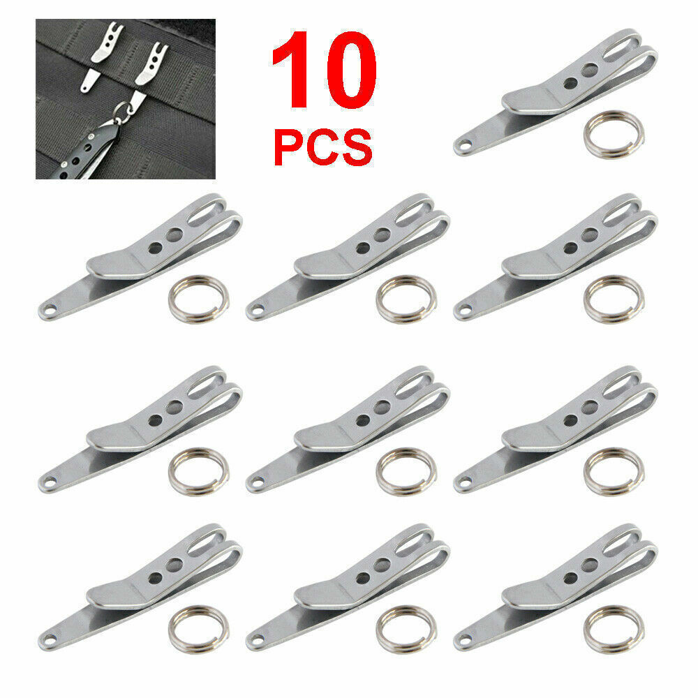 10PCS Mini Edc Gear Pocket Suspension Clip Hanger Tool Key Ring Keychain New