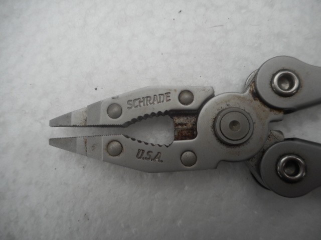 Vintage Schrade Tough Tool ST1 Multi-Tool w/ Leather Sheath USA Gift Pliers