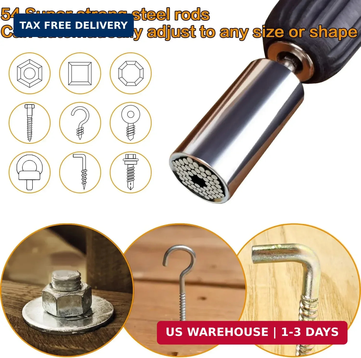 Gifts for Men, Super Universal Socket Tool, Fathers Day Dad Gifts for Men Him Hu