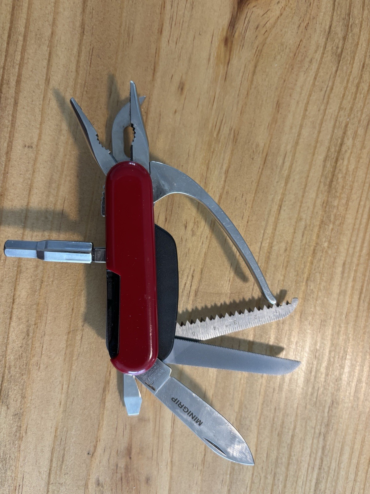 Eddie Bauer Red Stainless Steel Multi-Tool 6 Tools Plier Knife Screwdriver
