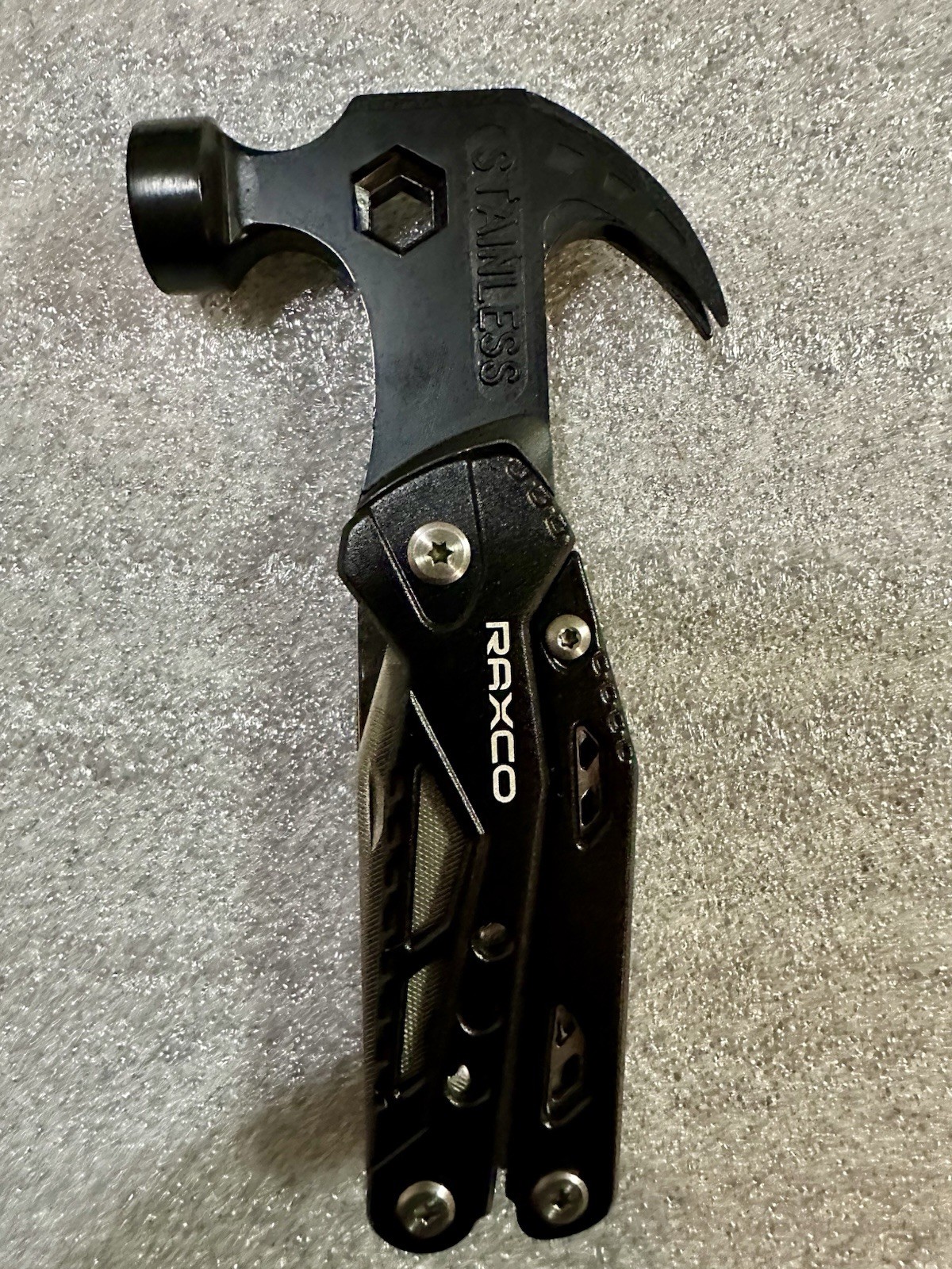 RAXCO 14-in-1 Multitool Hammer Pliers Knife Saw Screwdriver with Nylon Sheath