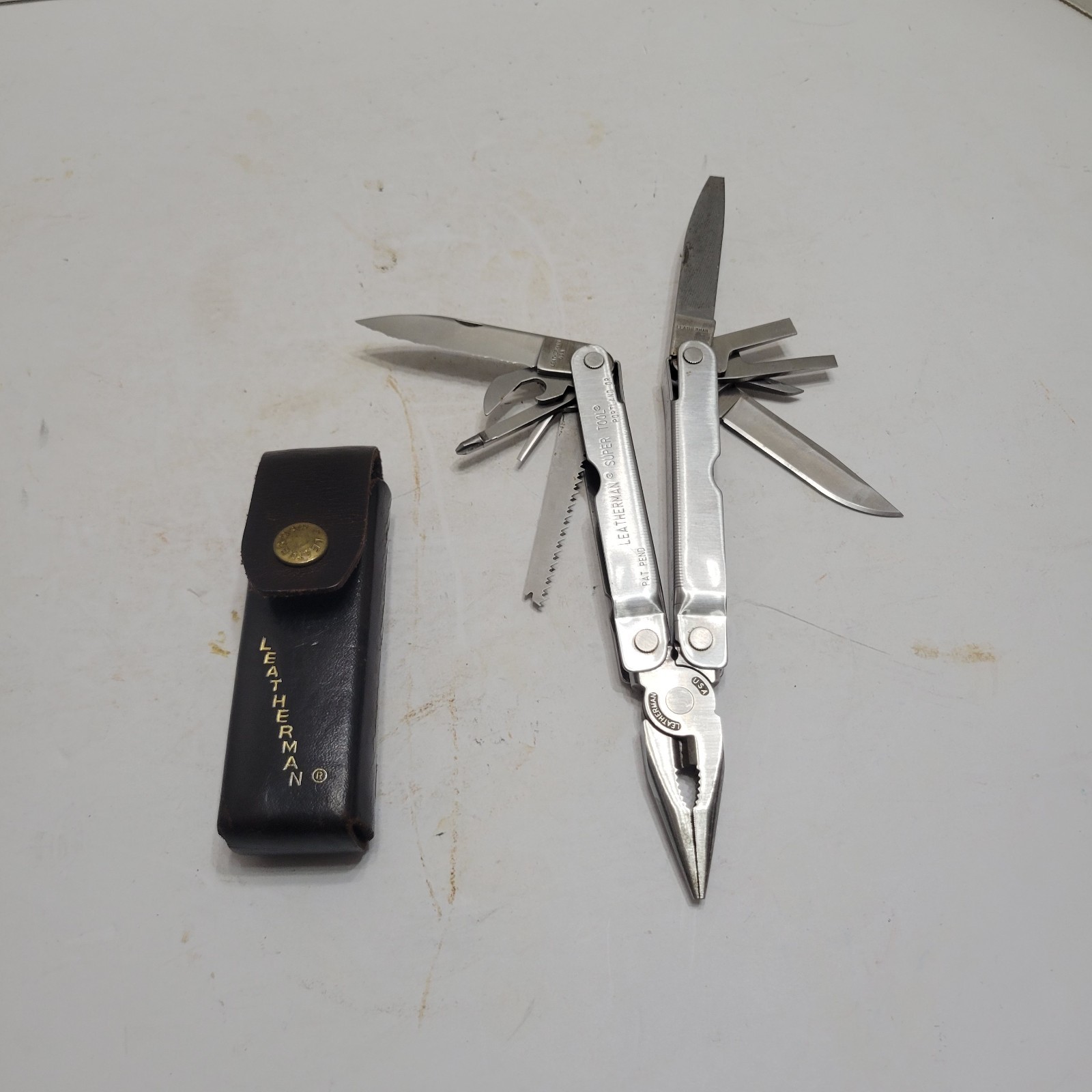 Vintage Original Leatherman Super Tool Pat. Pending Leather Sheath 0799