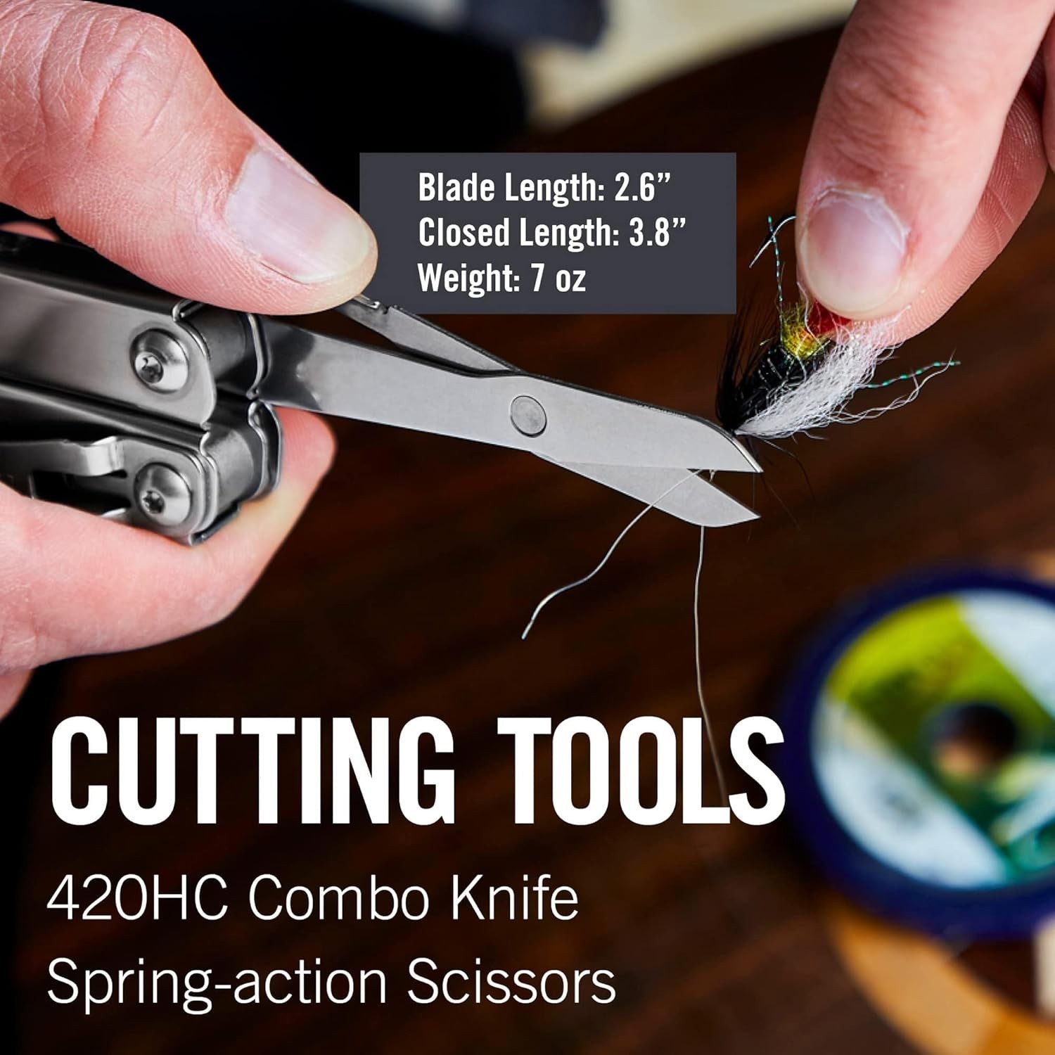 Wingman Multitool with Spring-Action Pliers and Scissors, Stainless Steel