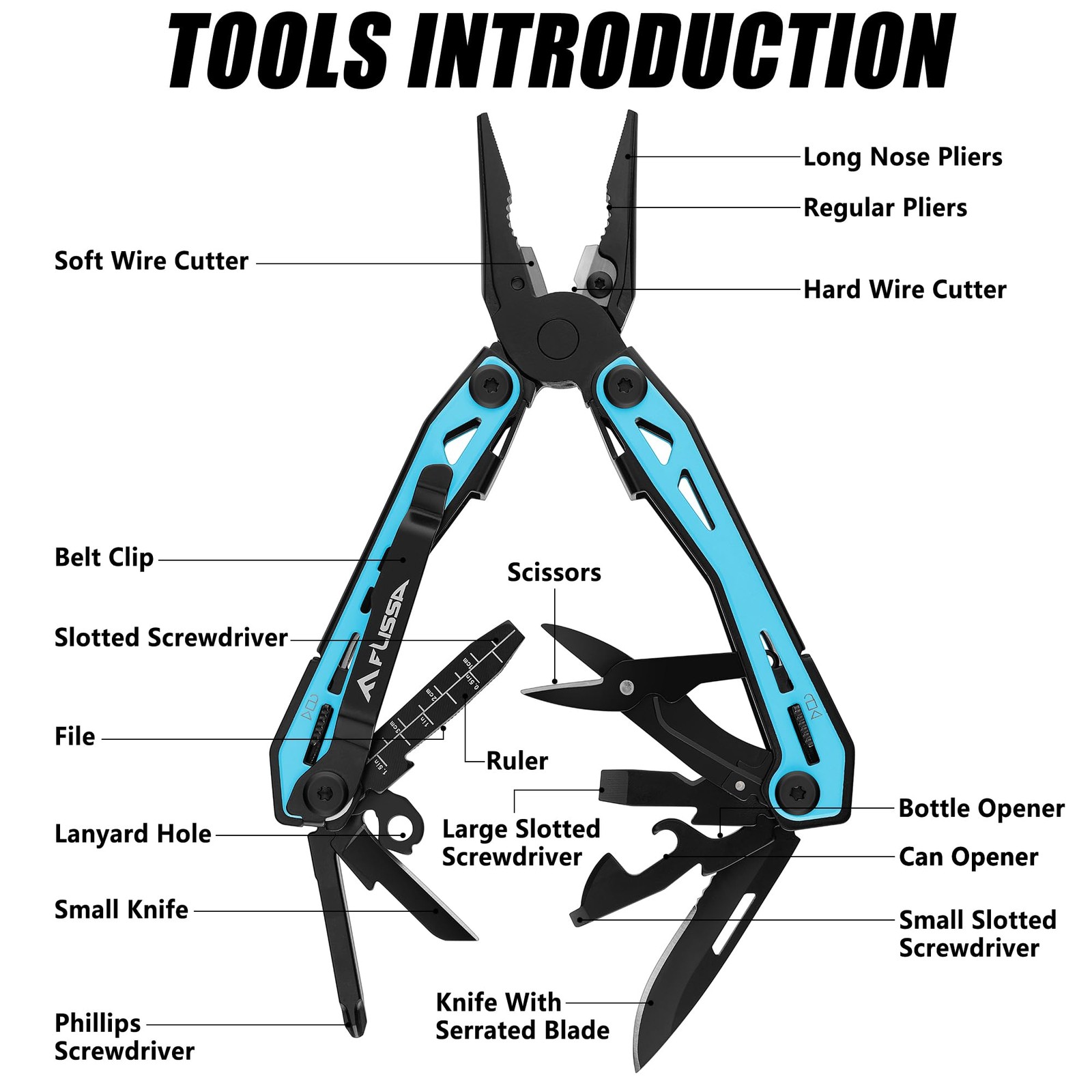 16-in-1 Multi Tool Pliers, Gifts for Men Dad, Stainless Steel EDC Multitool w…