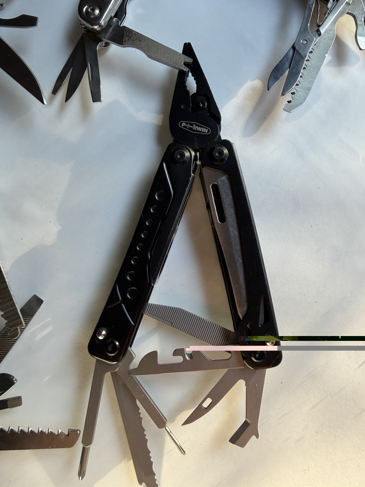 Big Lot of 10 Multi-Tools Pocket Knives, Various Brands inc Ozark Trail, Perwin