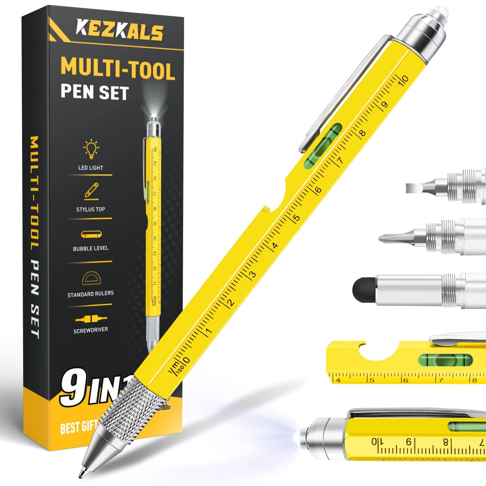 KEZKALS Father’s Day Gifts from Daughter, Wife, Son, 9 in 1 Multitool Pen Men…