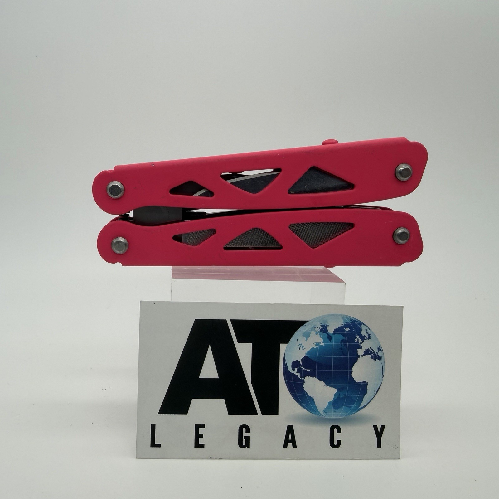 Pink 12-in-1 Multi-Tool Pocket Knife Folding Survival Gear No Sheath Unbranded