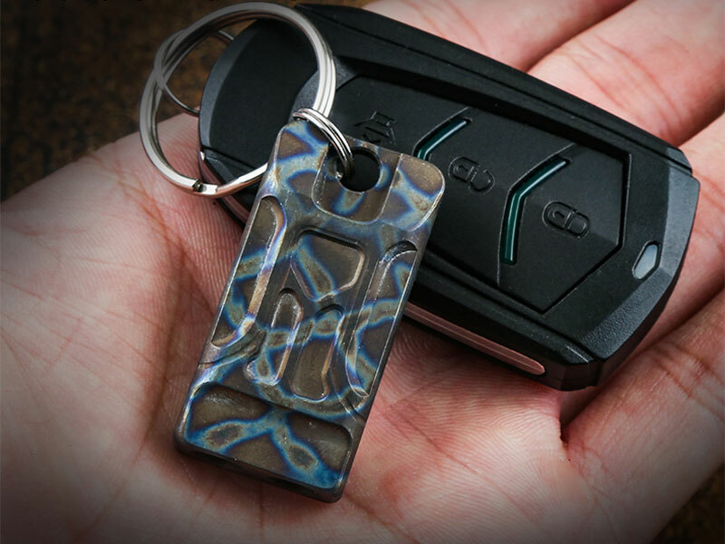 New Titanium Twin Tubes SOS Whistle High Frequency Outdoor Survival EDC Keychain