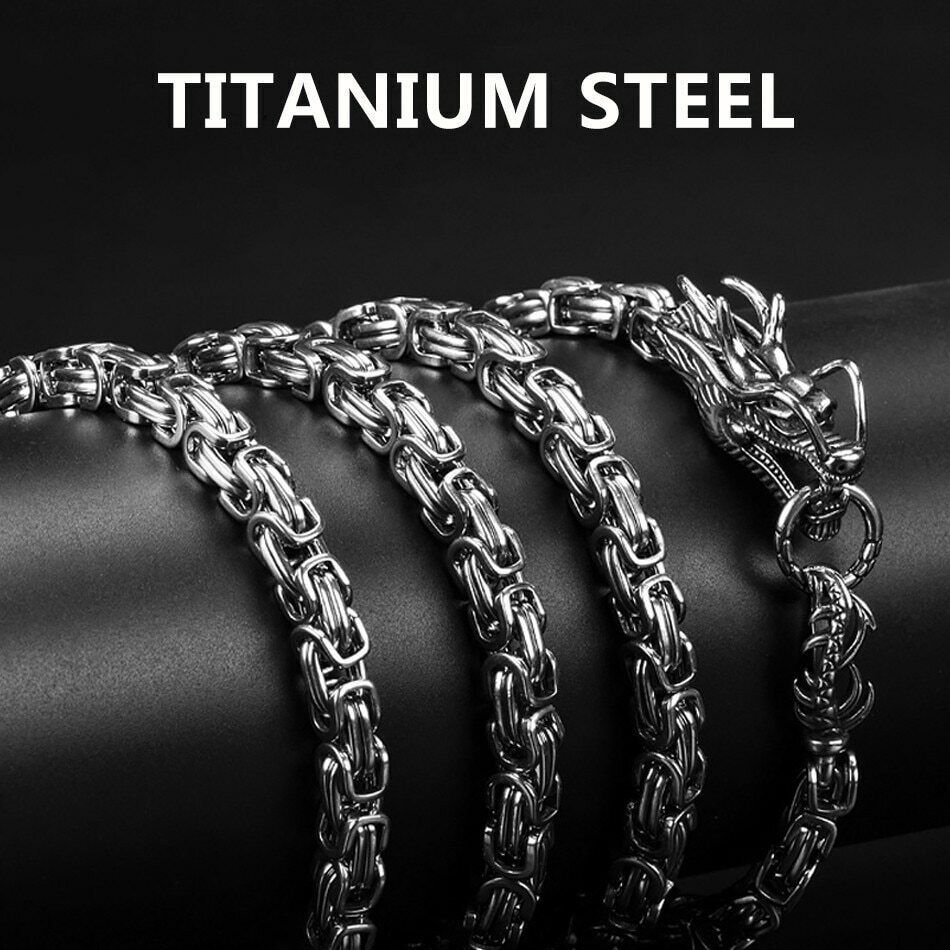 Hot Mens Tactical Bracelet Titanium Steel Defense Survival Necklace Chain Party