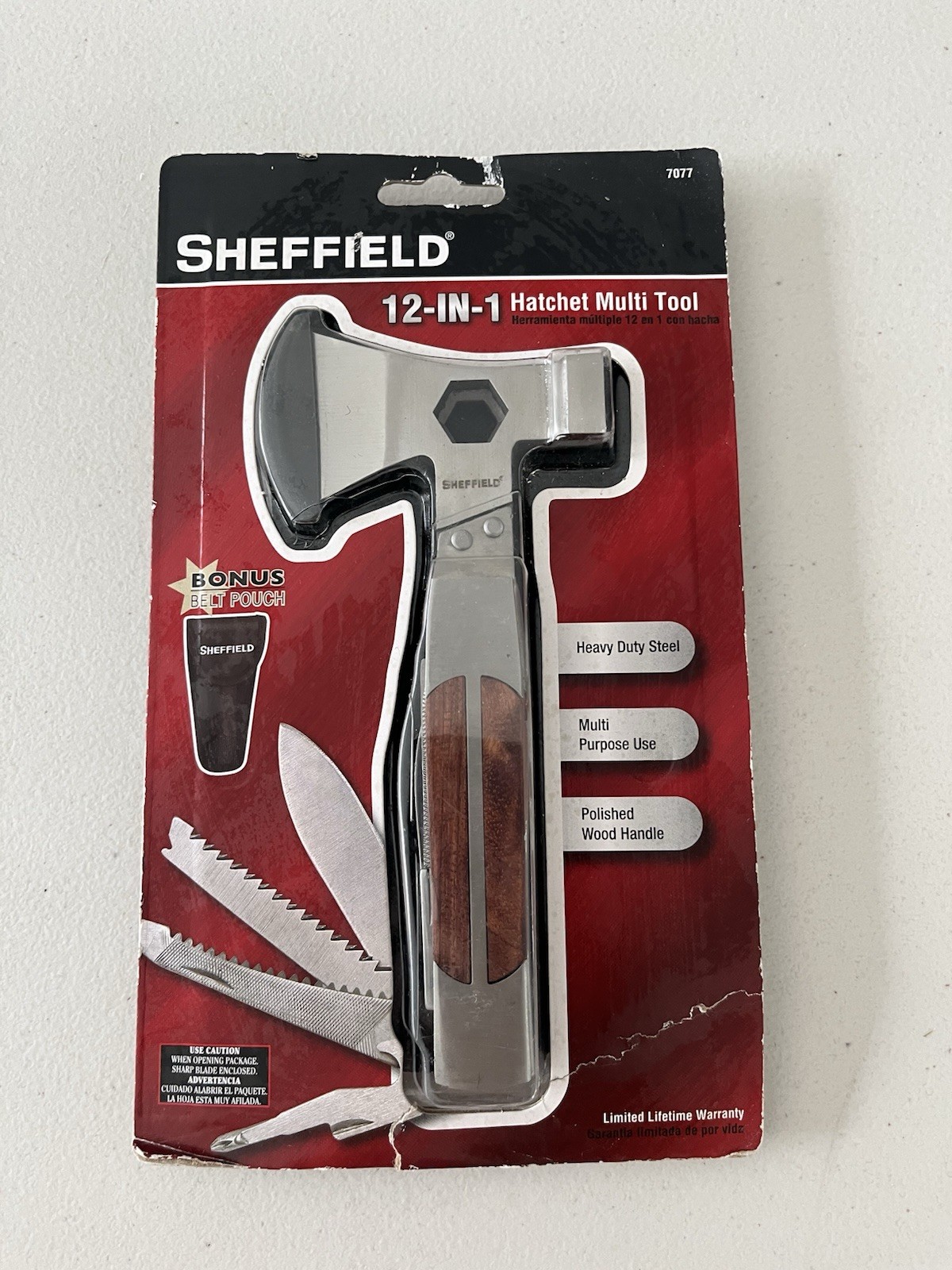 Sheffield Hatcht 12-in-1 Multi-Tool & Belt Pouch Outdoorsman Camper Accessories