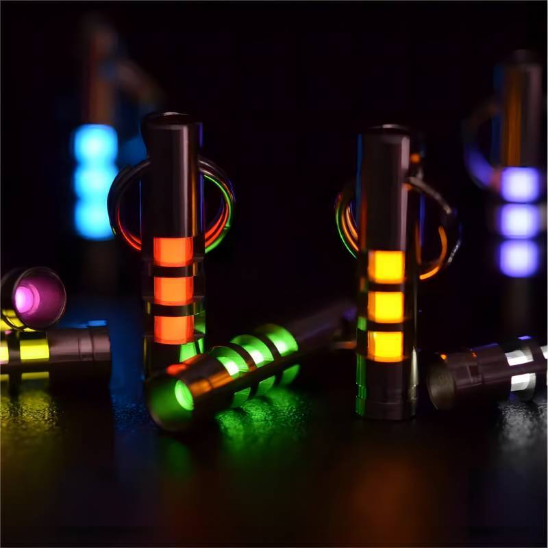 Glow in the Dark Titanium Keychian Necklace Pendant EDC Charm 25 Years Life Gift
