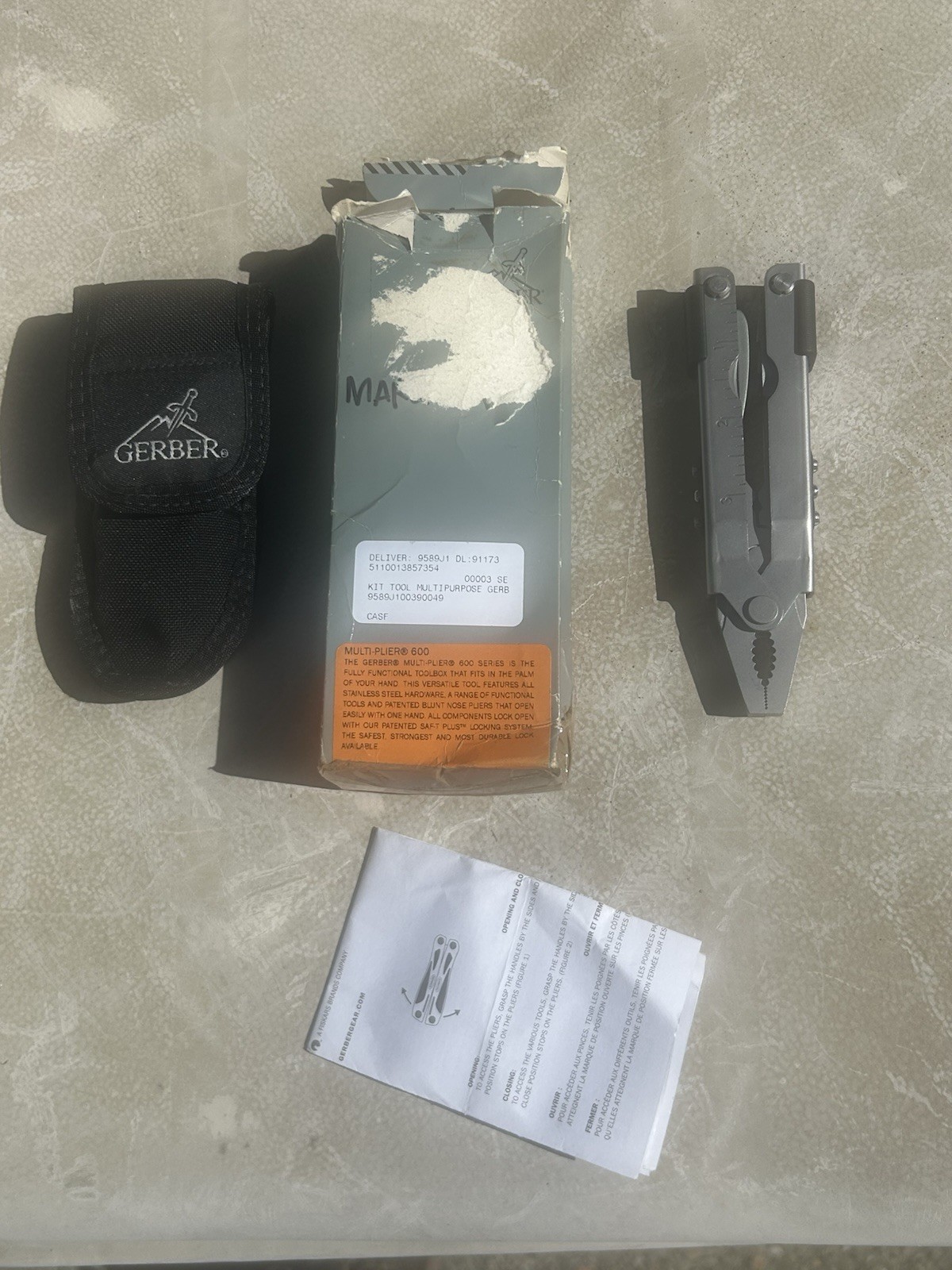 NEW Gerber Fisherman MP600 Multi-Tool Nylon Sheath Discontinued w/ Box & Papers