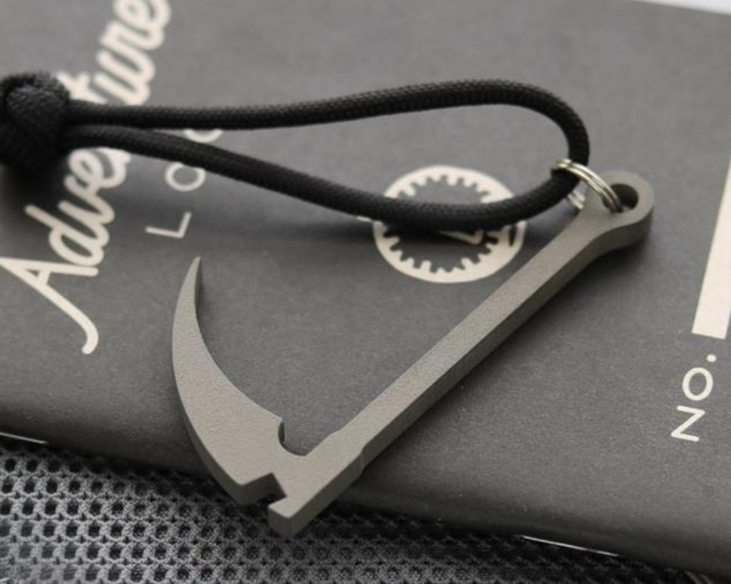 EDC Titanium Multifunctional Crowbar Axe Bottle Opener Keychain Necklace Pendant