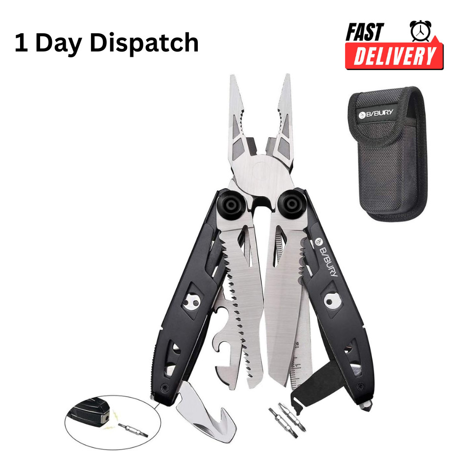 .BIBURY 18-in-1 Multitool Pliers Hammer Camping Tool