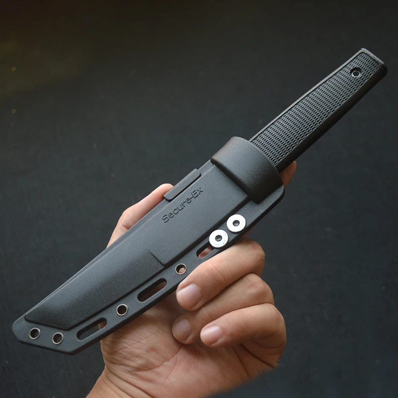 Portable Tanto Fixed Blade Knife ABS Handle Outdoor Camping Survival EDC