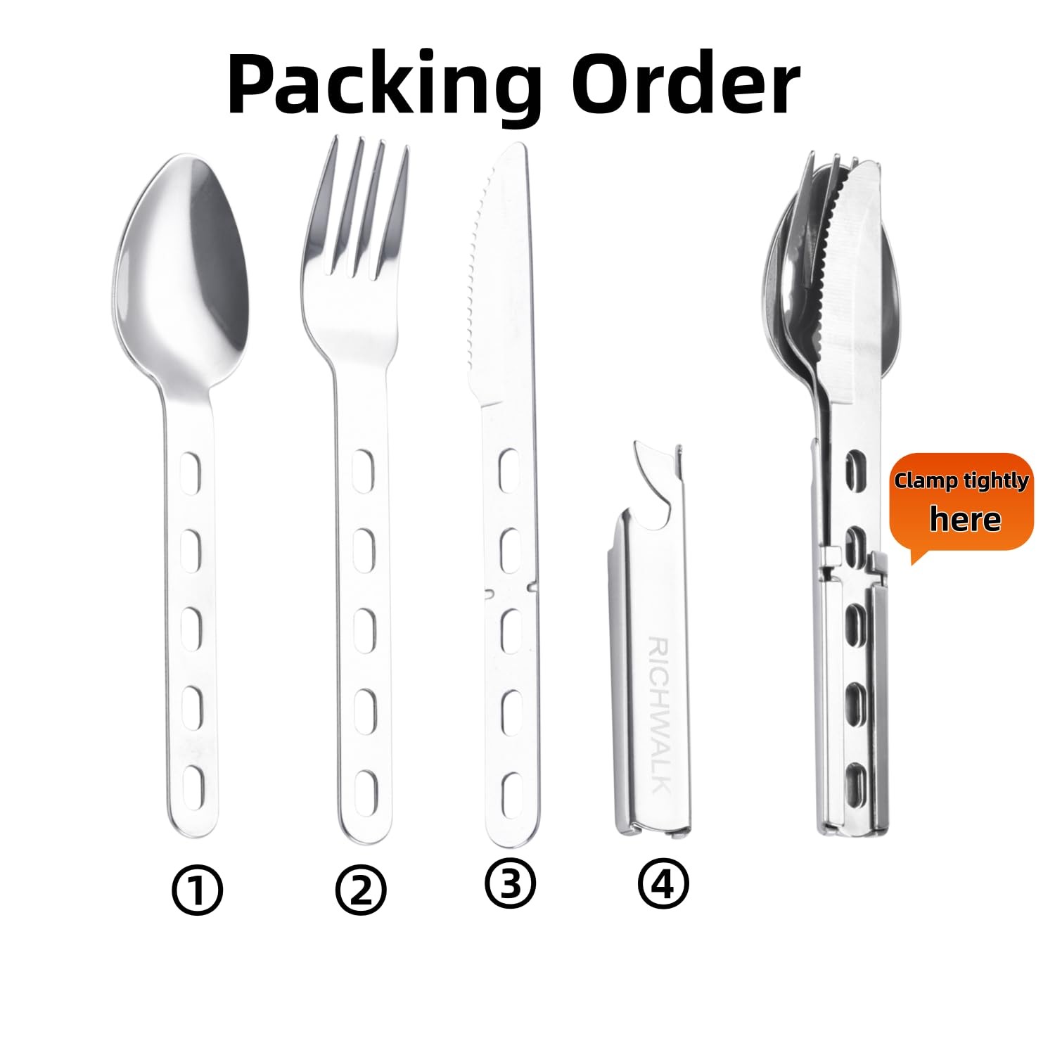 4-in-1 Camping Length: 6.30 in ,Thickness: 0.78 in,Width: 2.36 in, Silver