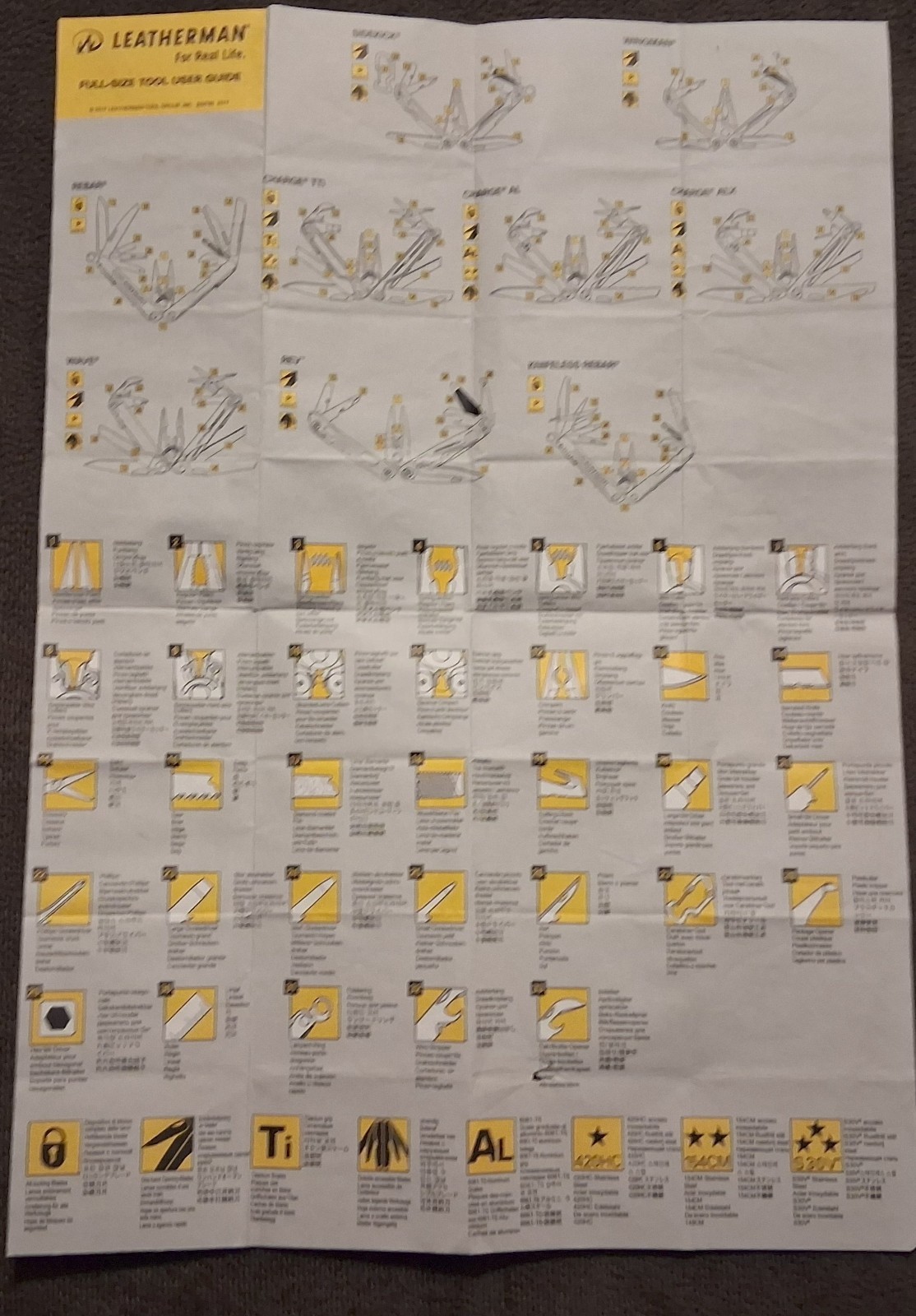 Leatherman Multi-Tool Original Instruction Manual Guide OEM Genuine