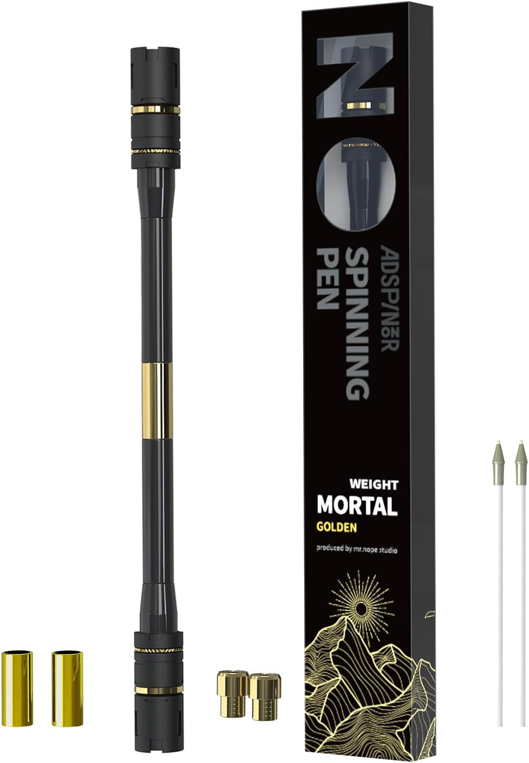 Weighted Mortal Spinning Pen Mod for Advanced Tricks – Gold Finish
