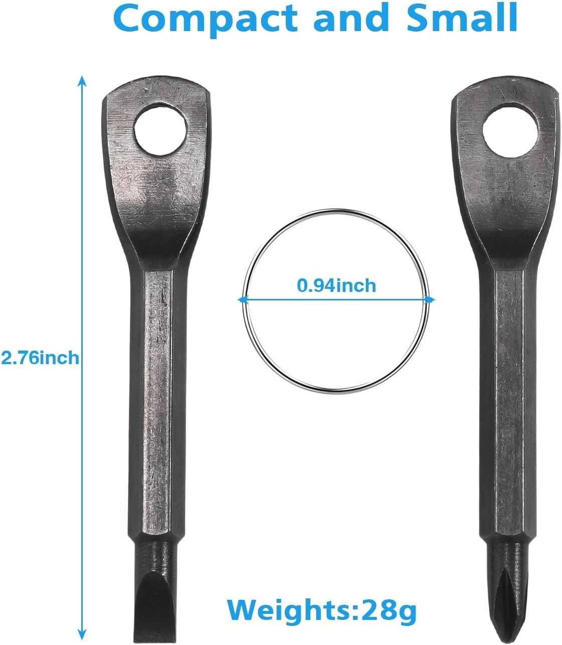 KEY SHAPED POCKET FLATHEAD & PHILLIPS SCREWDRIVER GADGETS MULTI TOOL 2 SETS LOT