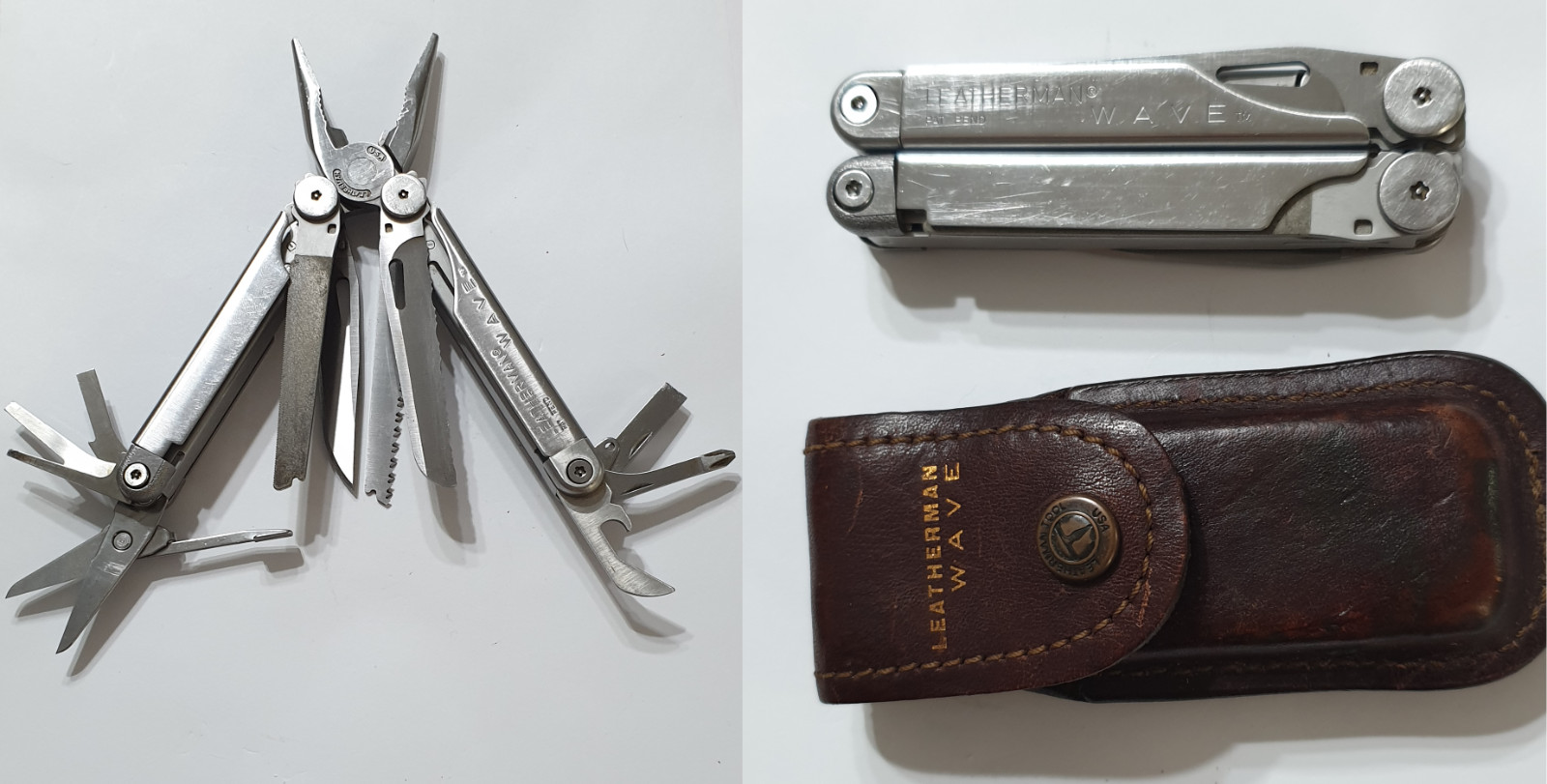 🔥🔥🔥 Leatherman 2000 Wave OG Original Gen1 Leather Sheath Multi Tool Pat Pend